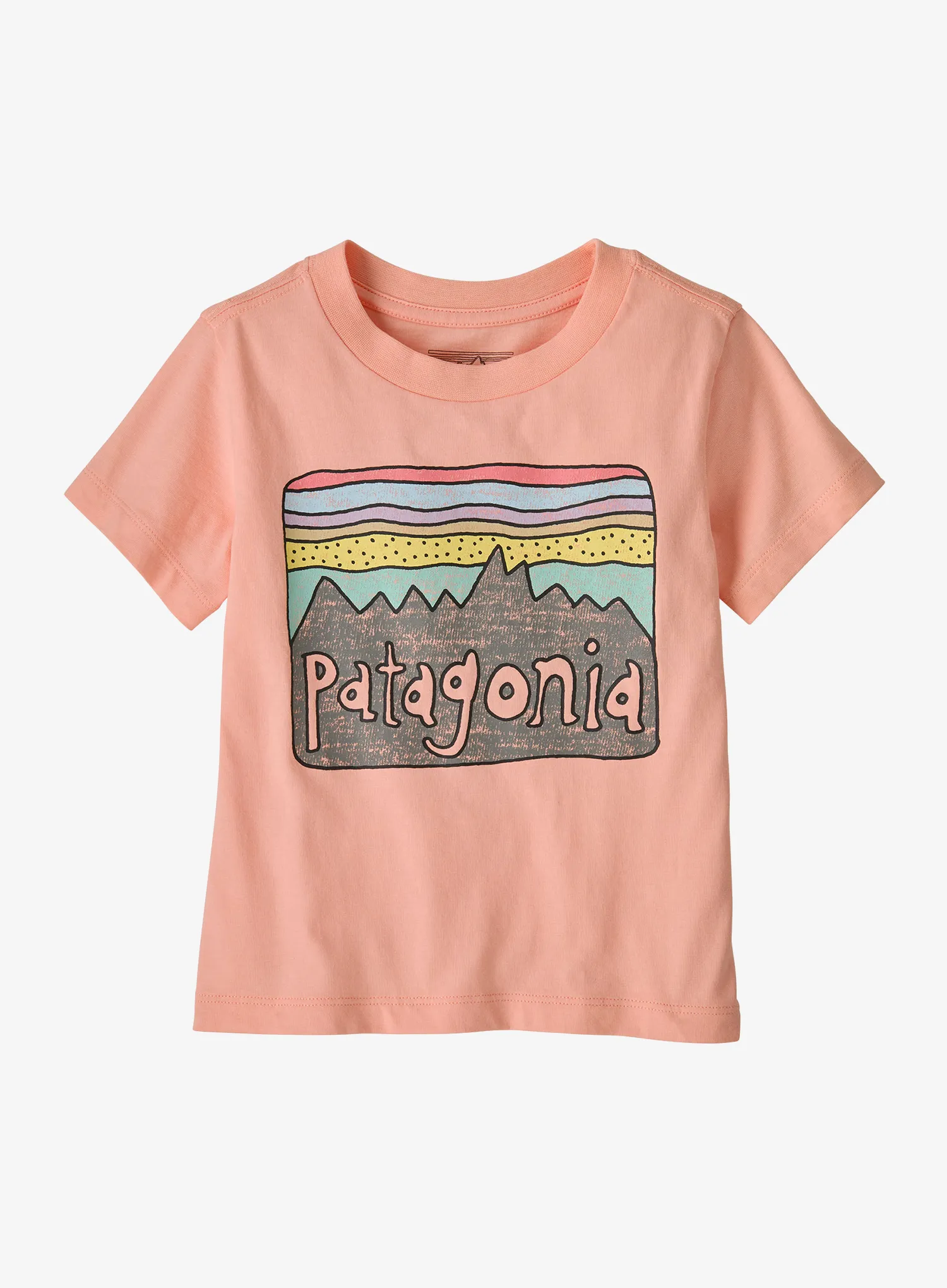 Tričko pro děti Patagonia Baby Fitz Roy Skies T-Shirt - sunlit pink