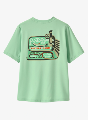 Tričko pro děti Patagonia Cap SW T-Shirt - little fish/rinsed green