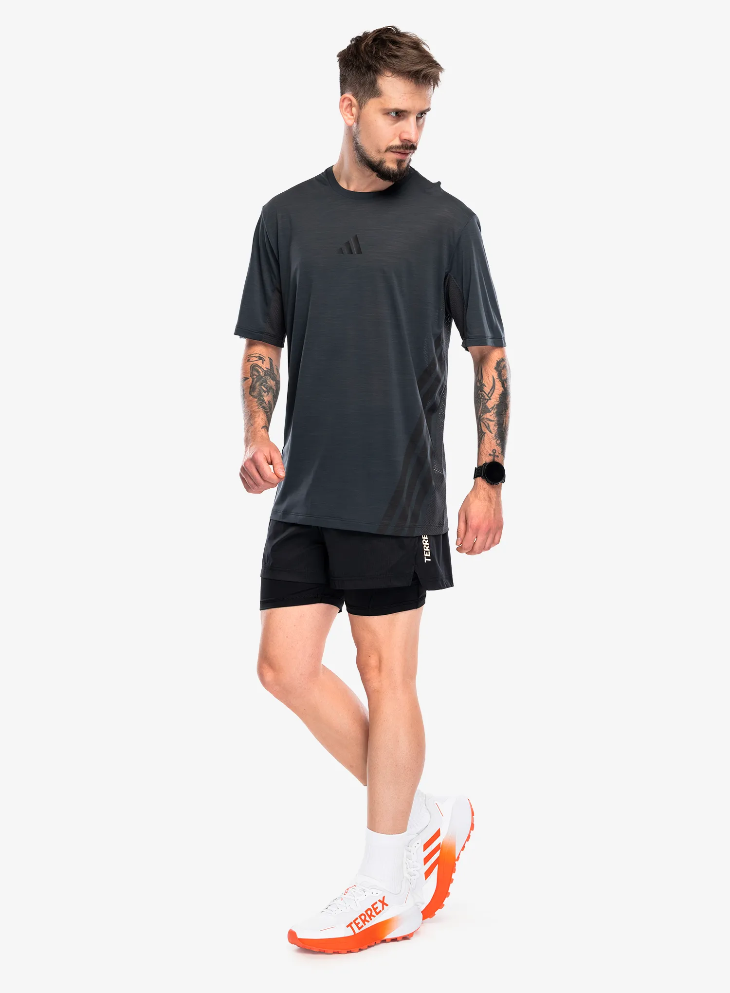 Běžecké tričko adidas TERREX Xperior Climacool T-Shirt - carbon