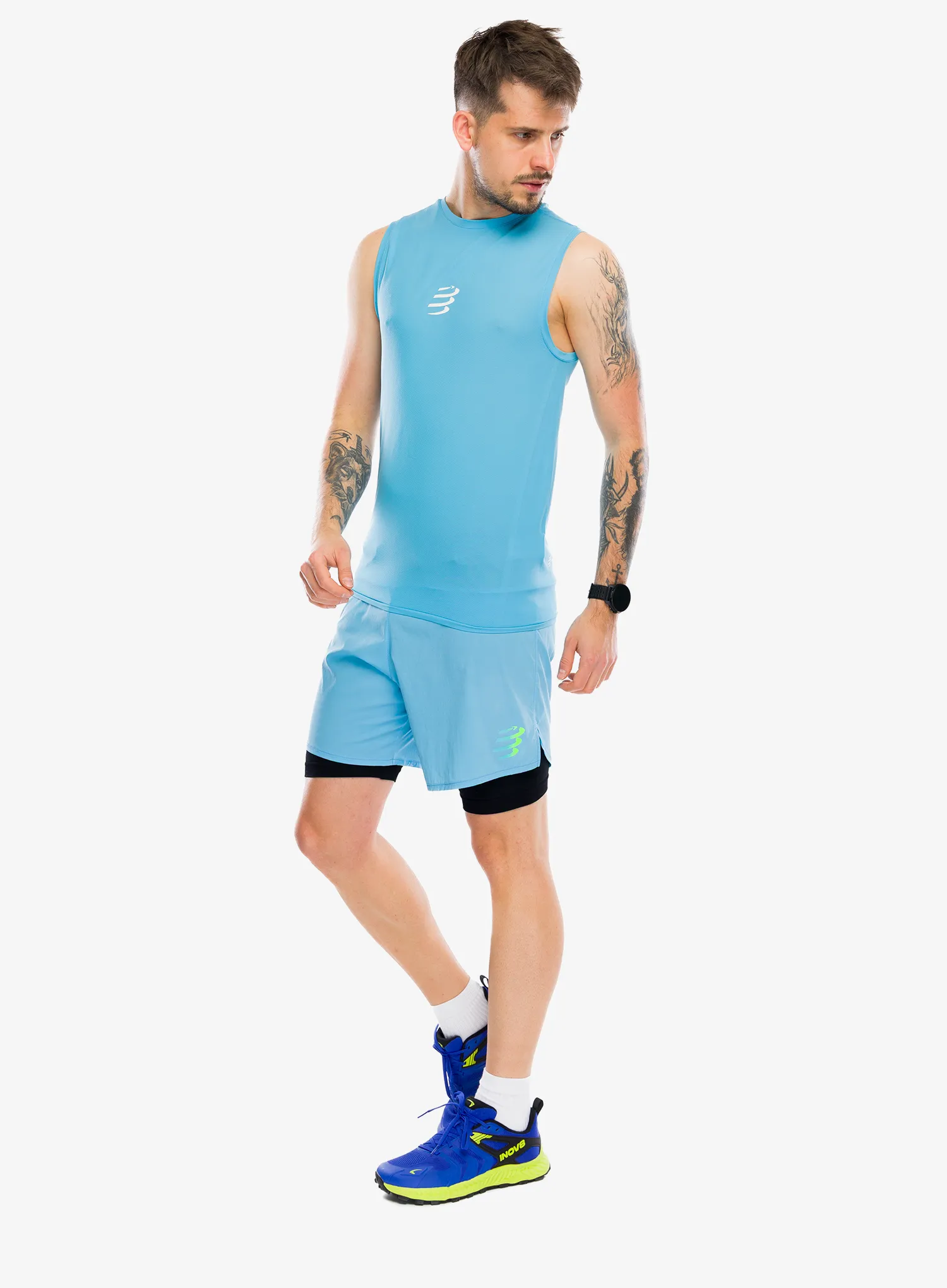 Běžecké tričko Compressport Trail Racing Tank - norse blue