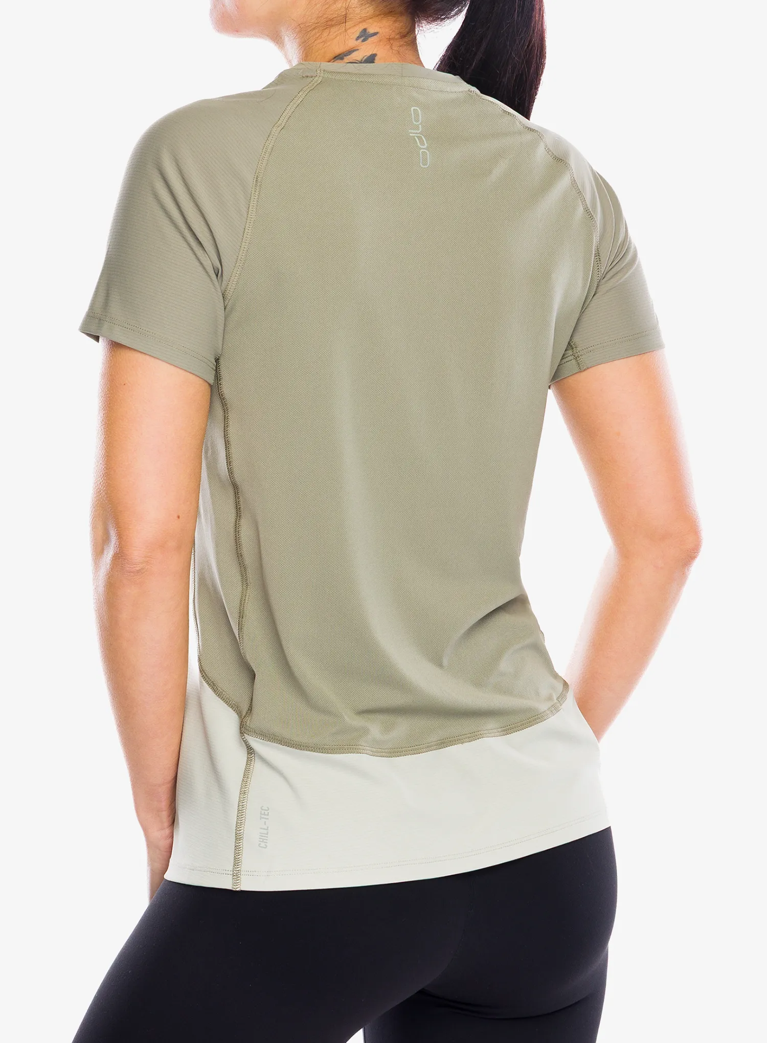 Běžecké tričko dámské Odlo X-Alp Trail T-Shirt Crew Neck S/S - agate gray/vetiver