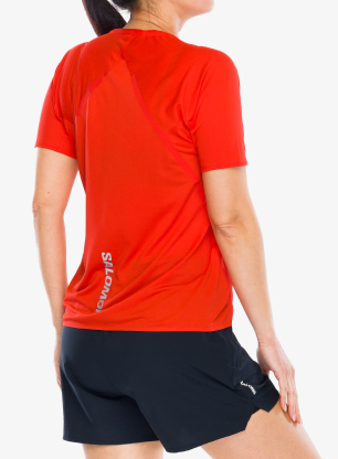 Běžecké tričko dámské Salomon S/Lab Speed Tee - fiery red