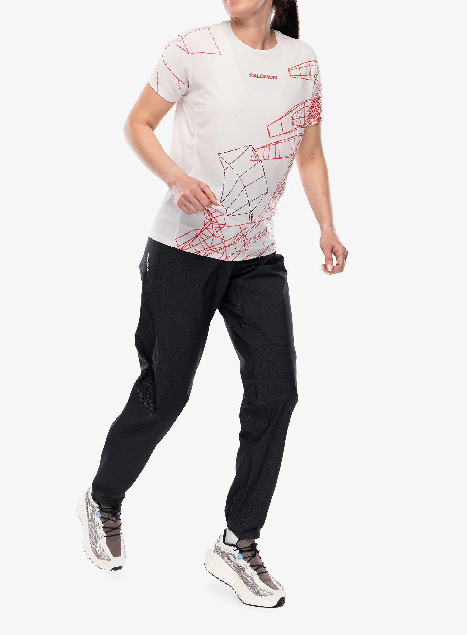 Běžecké tričko dámské Salomon S/Lab Speed Tee - lilac ash/fiery red