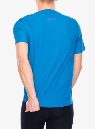 Běžecké tričko Hoka Performance Run Short Sleeve - hoka blue