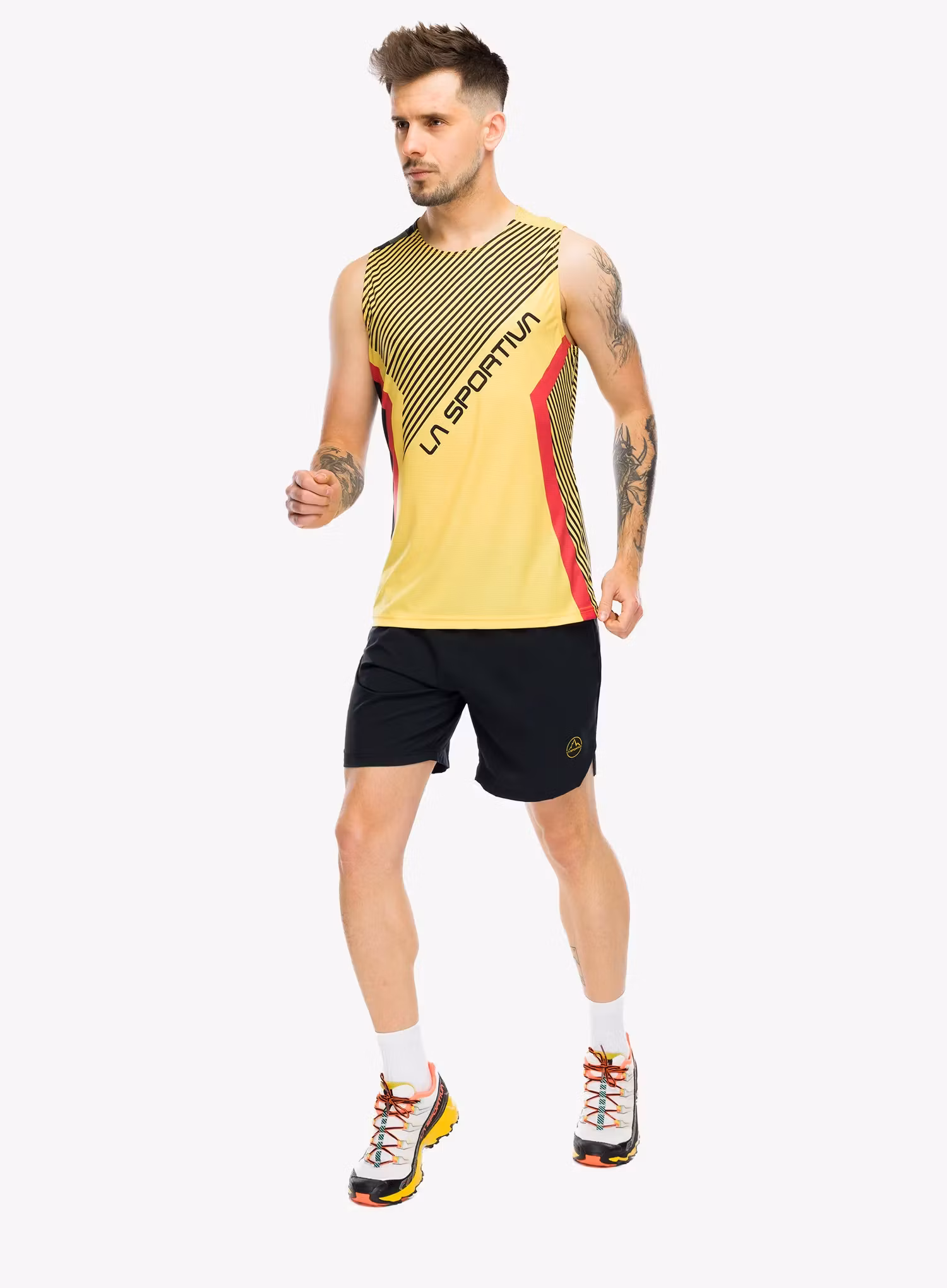Běžecké tričko La Sportiva Flow Tank - black/yellow