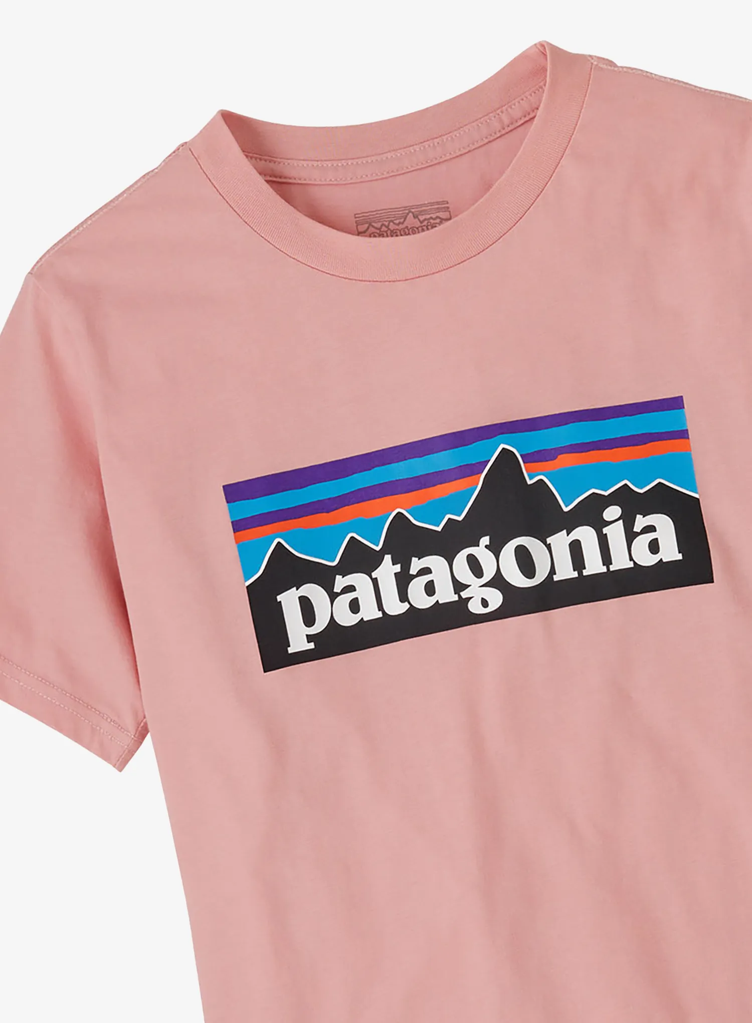 Dětské tričko Patagonia P-6 Logo T-Shirt - mallow pink