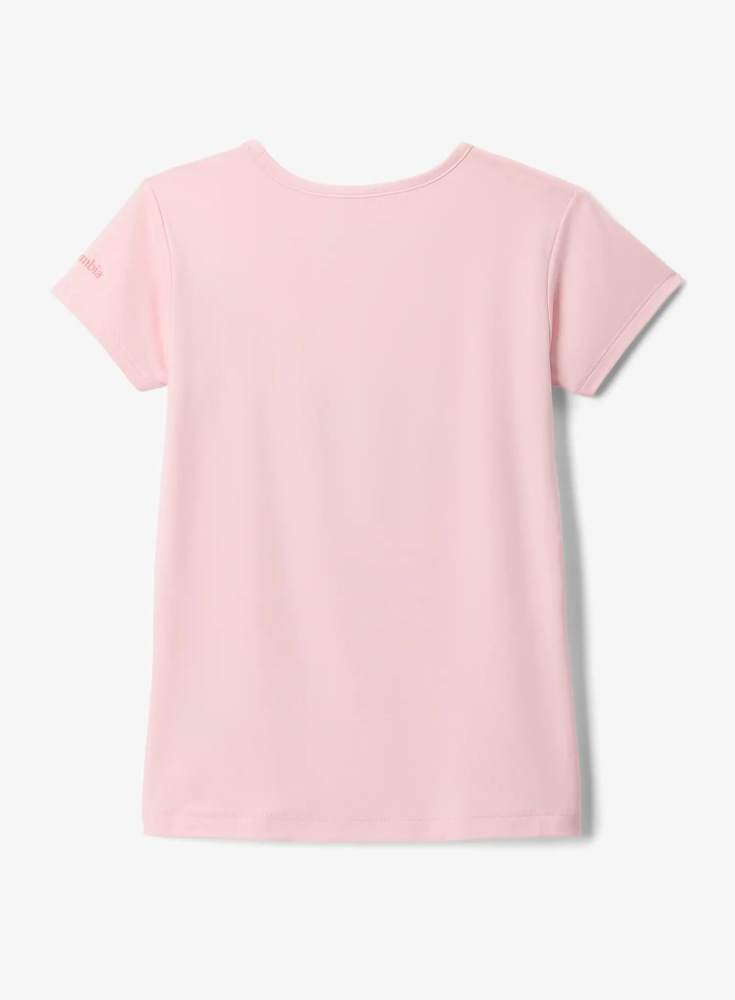 Dívčí tričko Columbia Tech Trail Short Sleeve Graphic Shirt - satin pink/ridge line