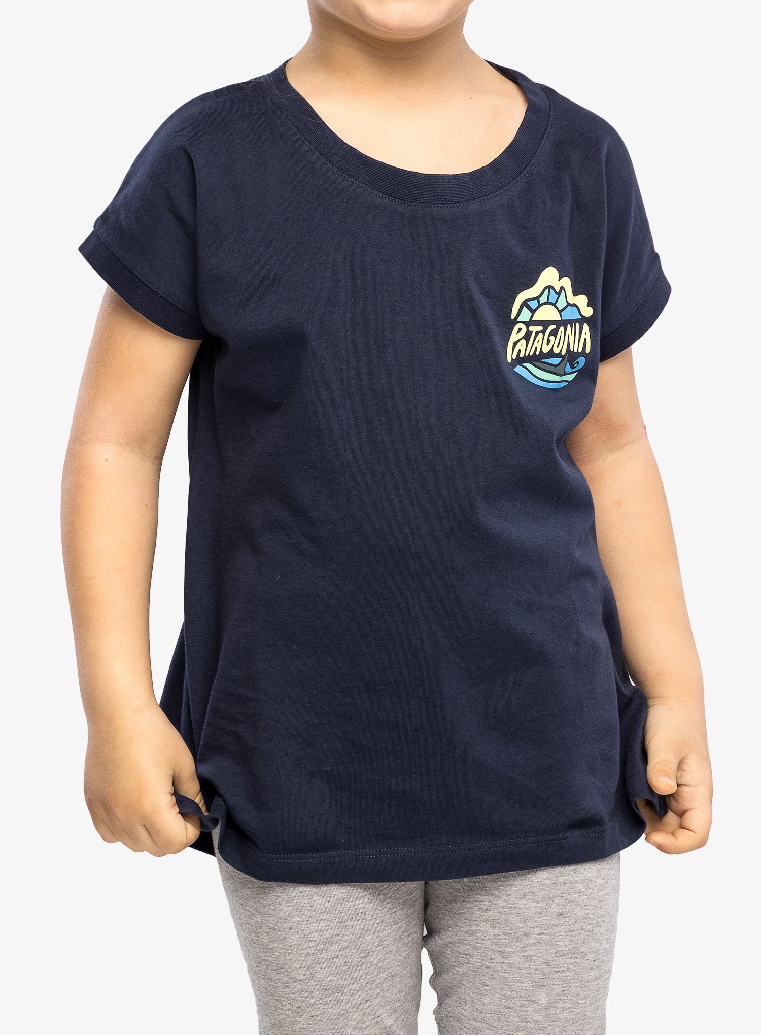 Dívčí tričko Patagonia Regenerative Organic Certified Cotton Graphic T-Shirt - new navy