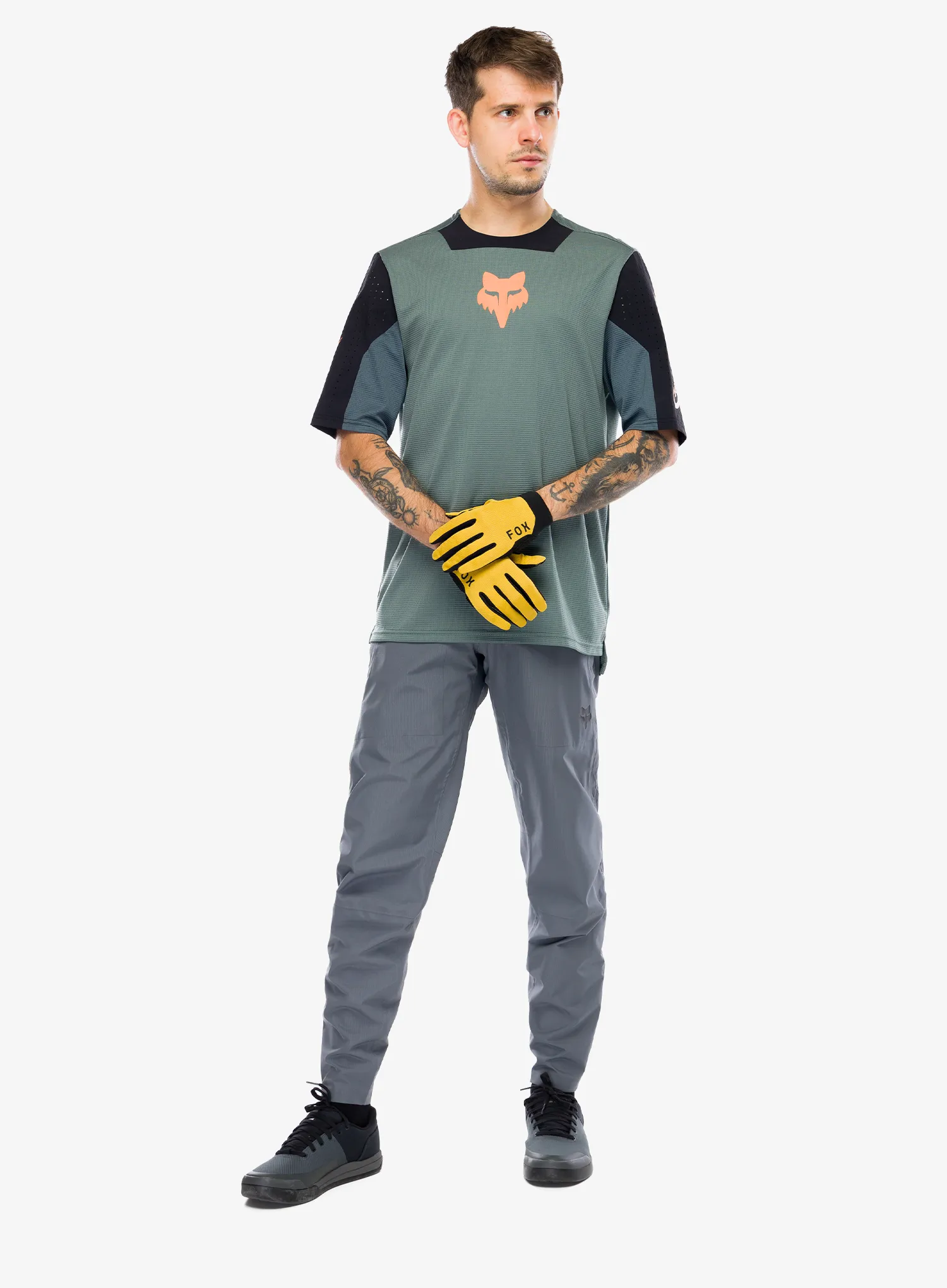 Enduro triko Fox Defend SS Jersey Creation - sage