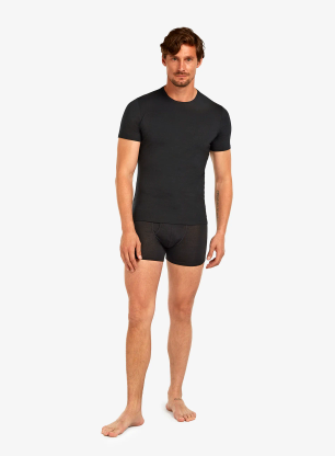 Tričko Icebreaker Anatomica S/S Crewe - blk/monsoon