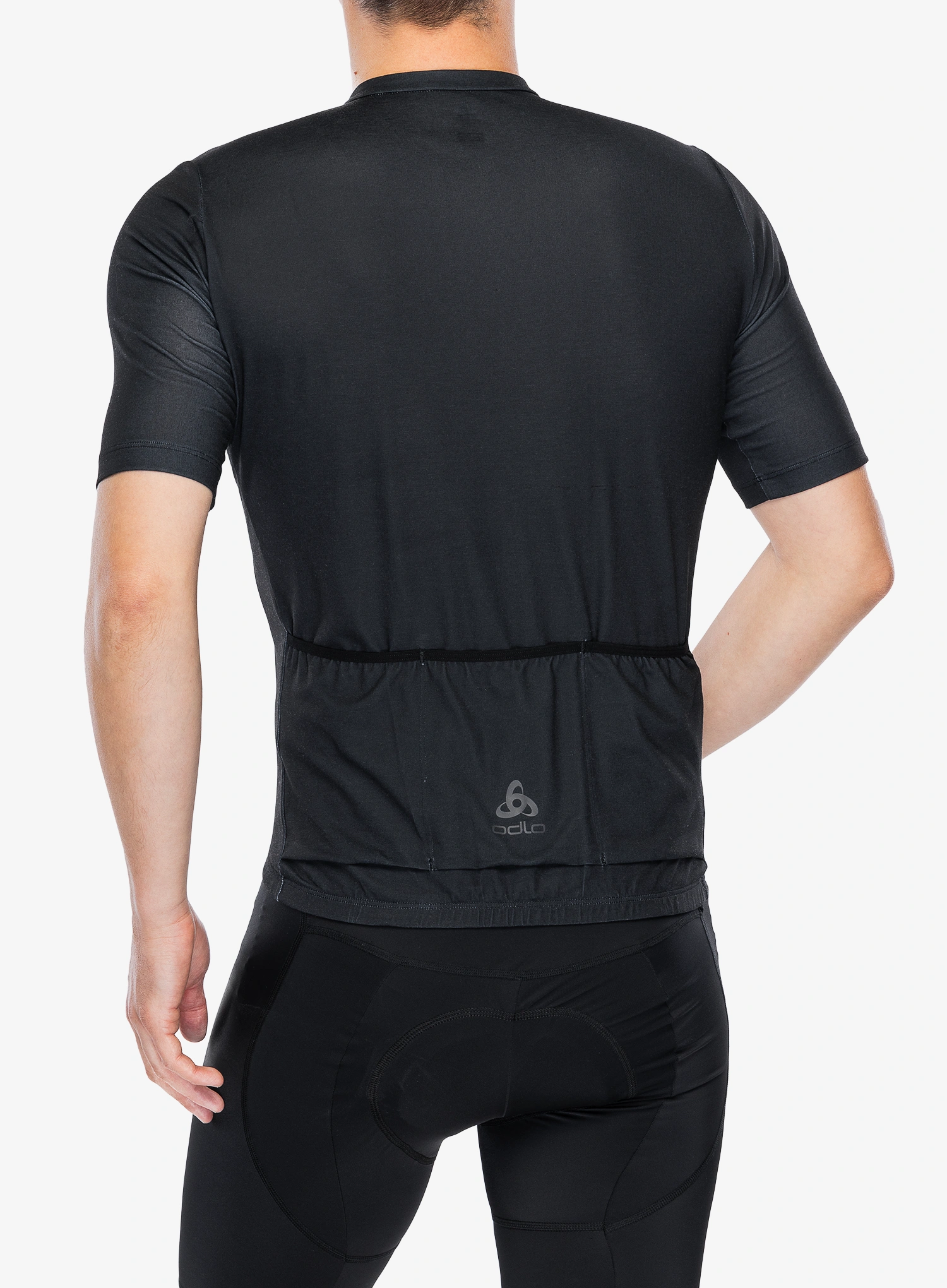 Cyklotriko Odlo Essential T-Shirt S/U Collar S/S Full Zip - black
