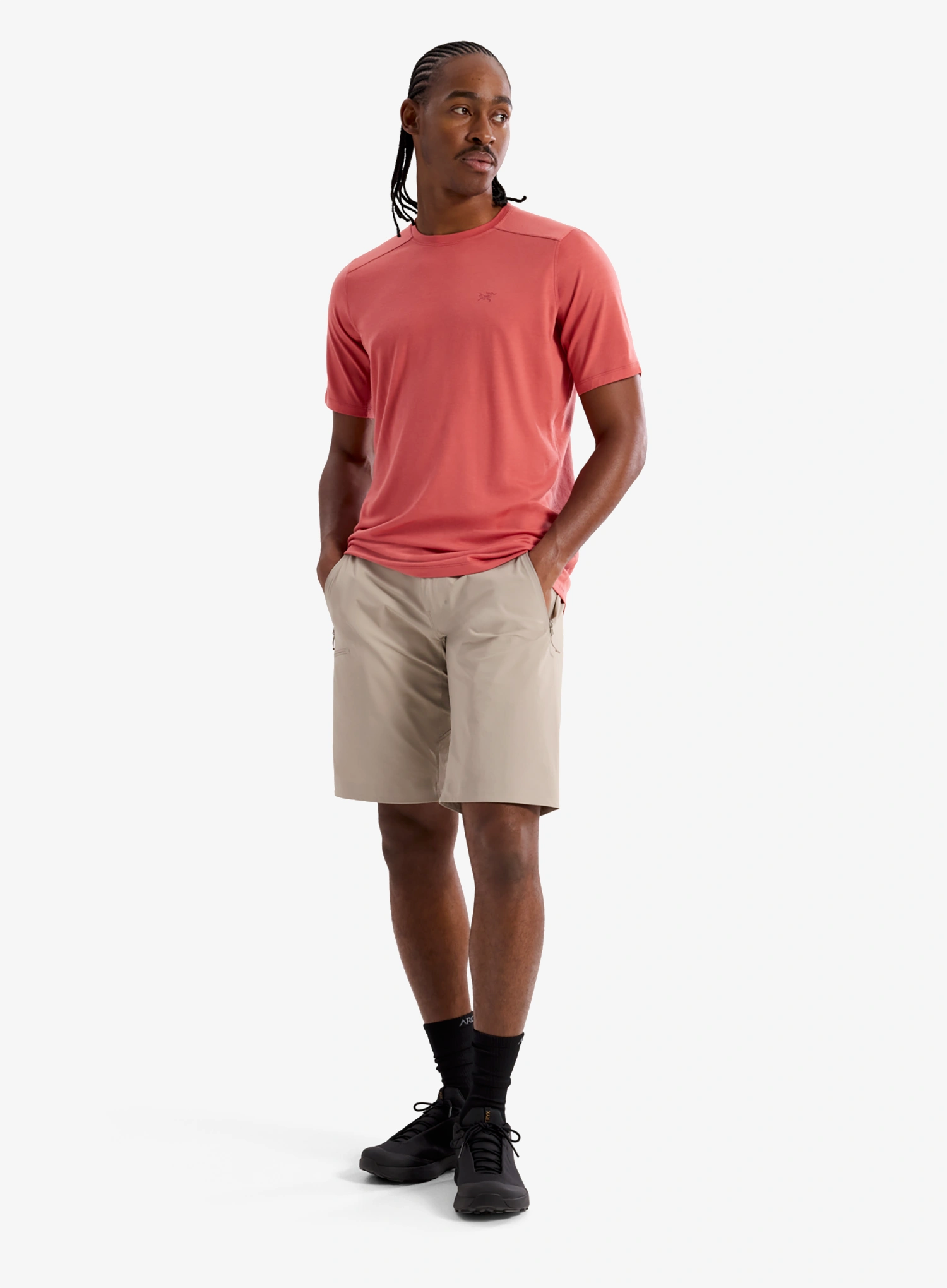 Merino triko Arcteryx Ionia Merino Wool SS - stone red
