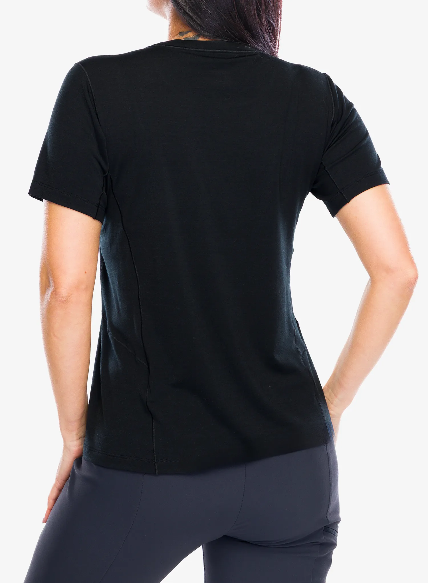 Merino triko dámské Arcteryx Lana Merino Wool Crew SS  - black