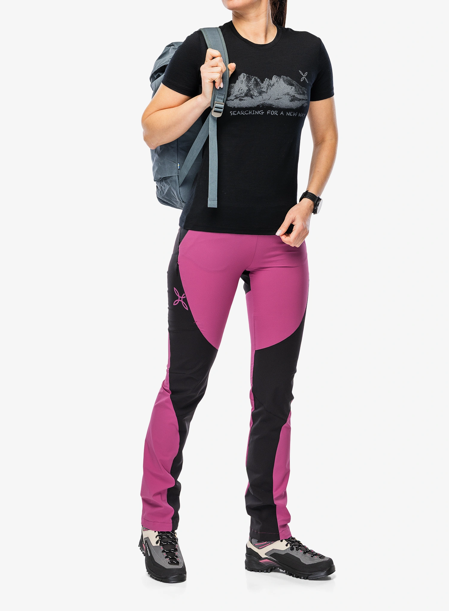 Merino triko dámské Montura Peaks Merino T-Shirt - black/black