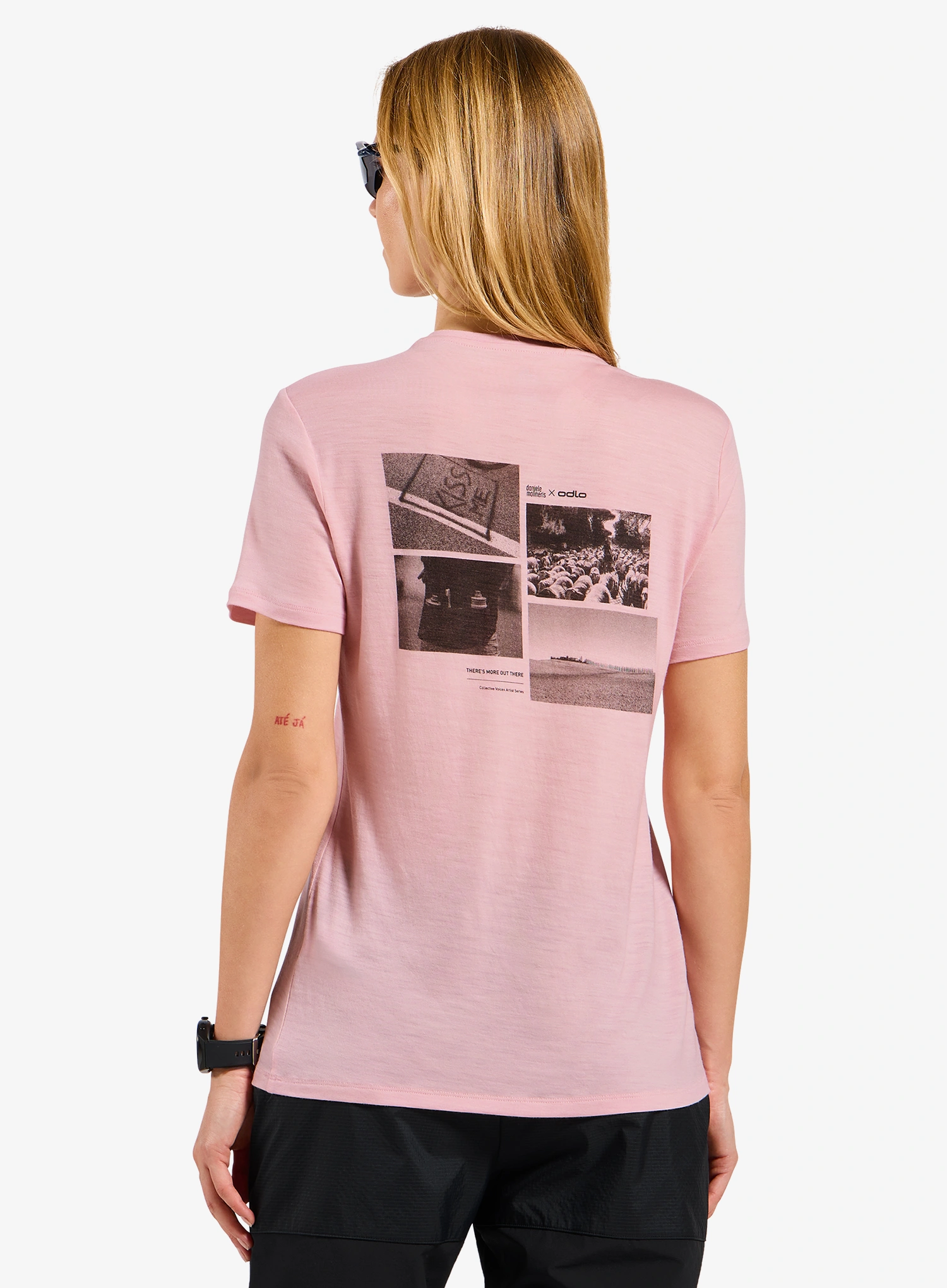 Merino triko dámské Odlo Merino 160 Postcards Crew Neck S/S - hyper pink