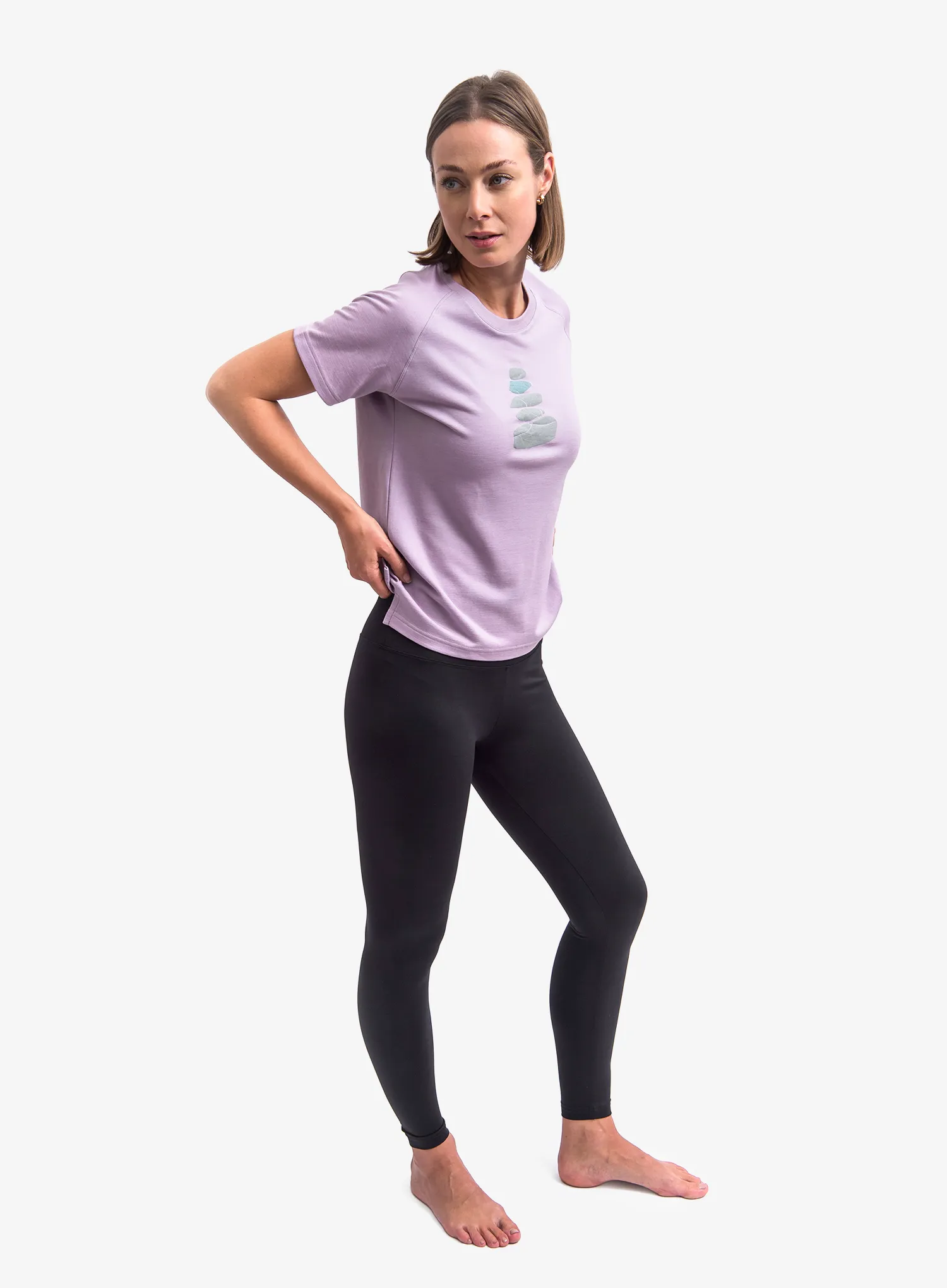 Merino triko dámské Sensor Merino Blend Stone Tee SS - mystic violet