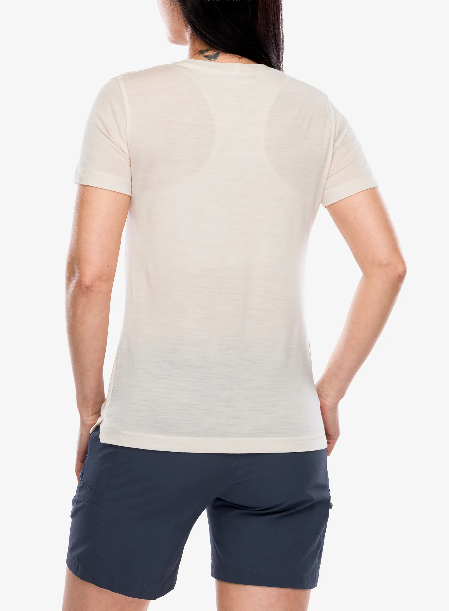 Merino triko dámské Sensor Merino Lite Tee SS - beige mottled 
