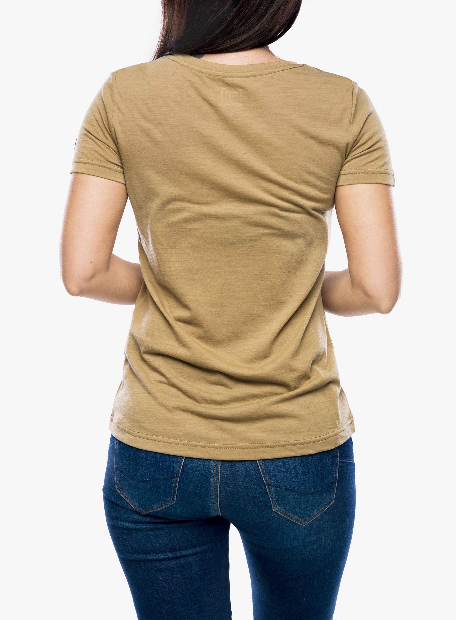 Merino triko dámské Super.natural Arabesque Tee - oak/copper