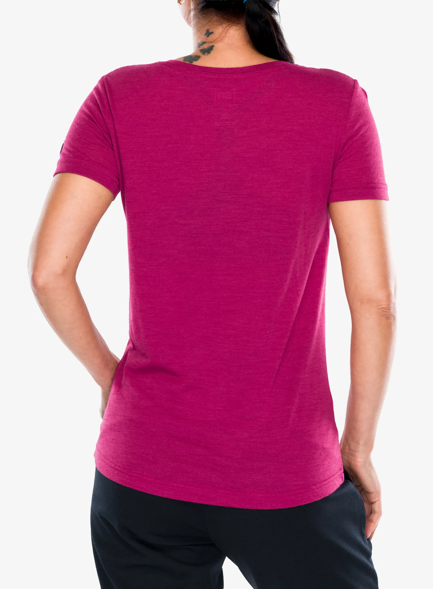 Merino triko dámské Super.natural Carski Tee - anemone/various