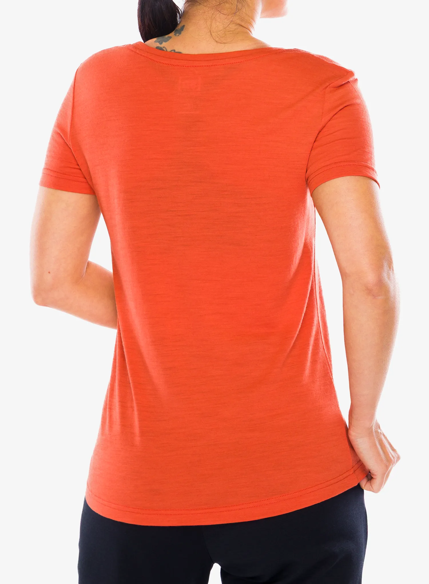 Merino triko dámské Super.natural Preikestolen Cliffs Tee - chilli/feather grey/cooper