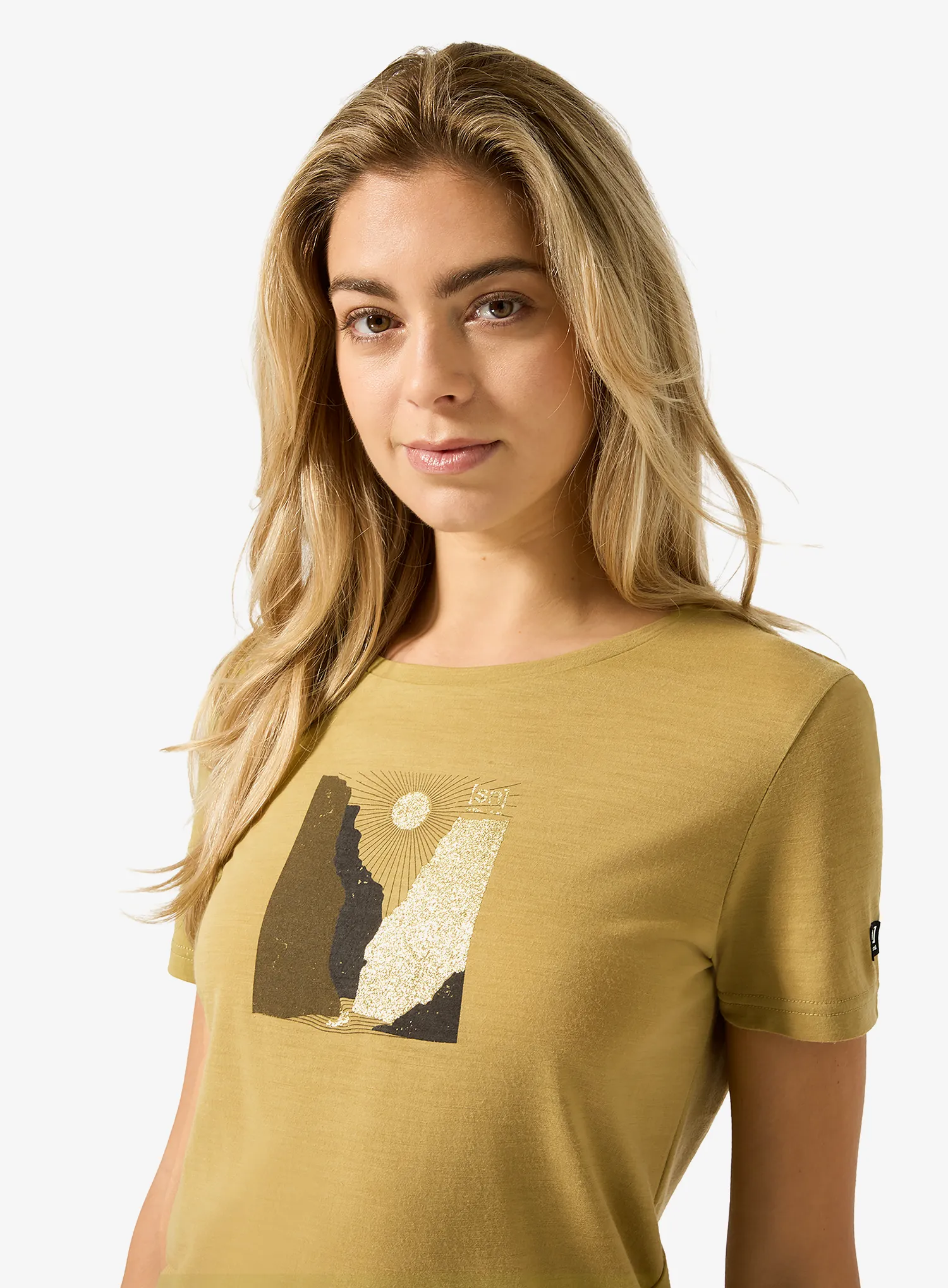 Merino triko dámské Super.natural Rio Grande Tee - sahara/various
