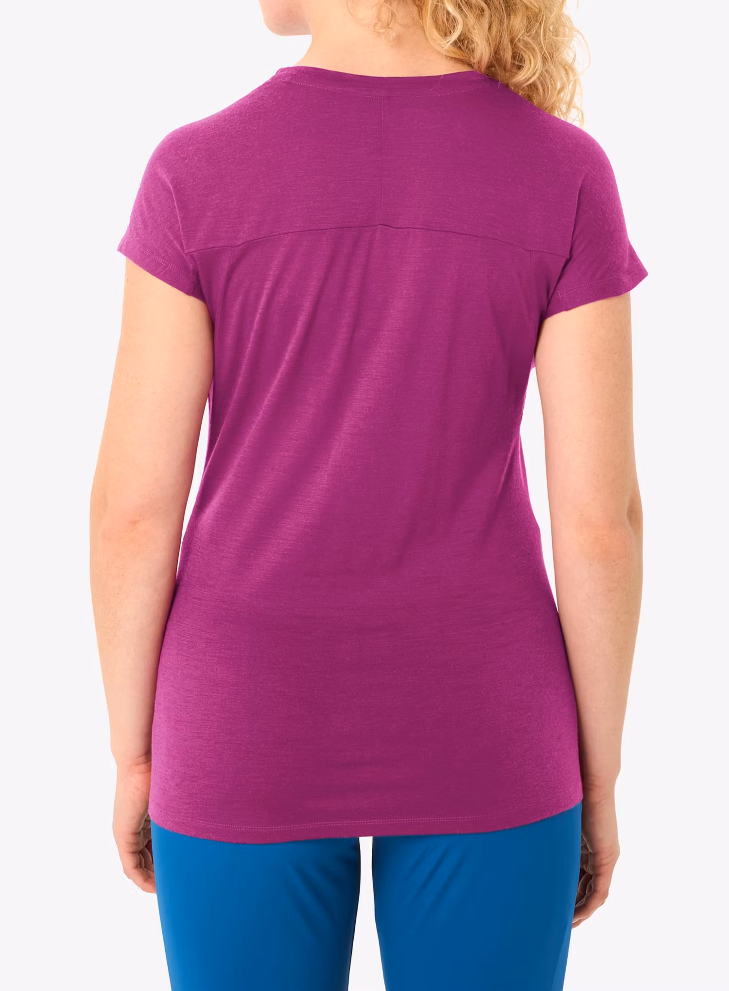 Merino triko dámské Vaude Tekoa Wool T-Shirt - pink orchid
