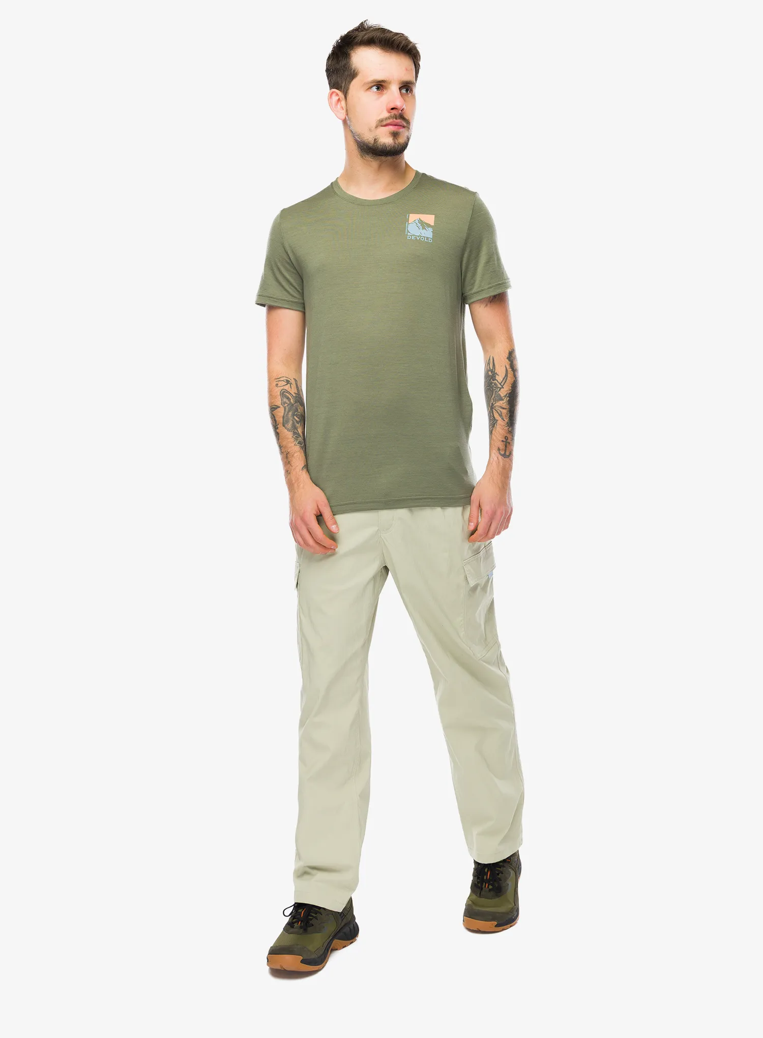 Merino triko Devold Classic Summit Tee - lichen