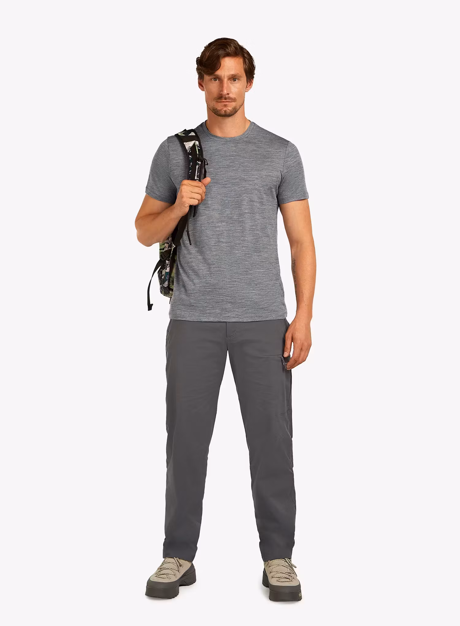 Merino triko Icebreaker Merino 150 Tech Lite III SS Tee - gritstone hthr