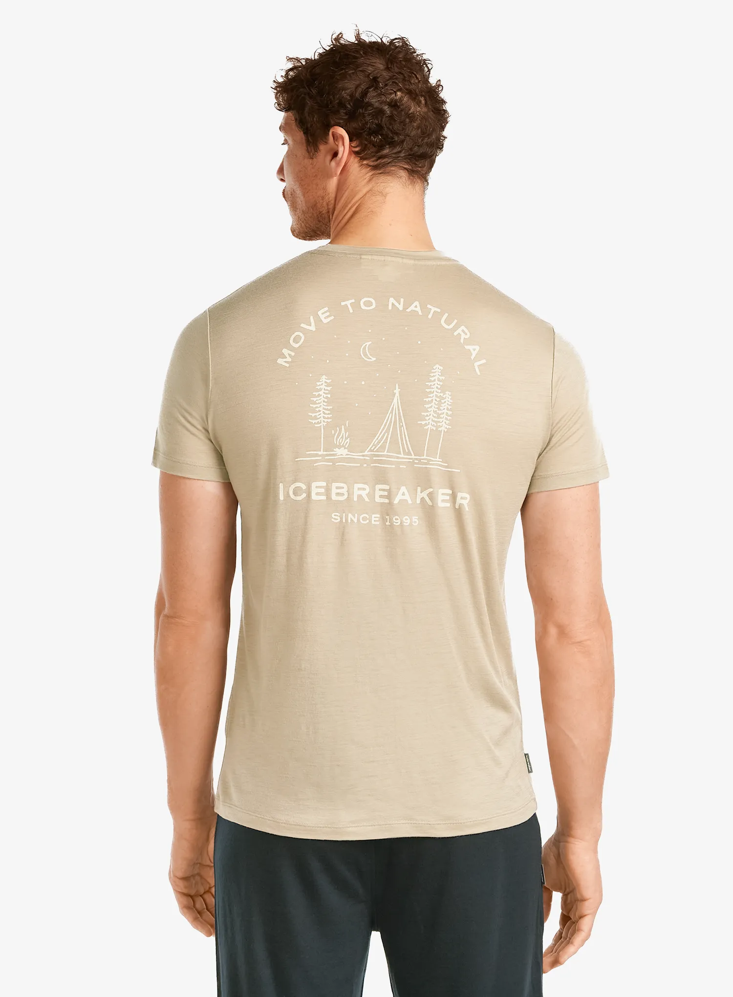 Merino triko Icebreaker Merino 150 Tech Lite SS Tee Peaceful Pass - flagstone