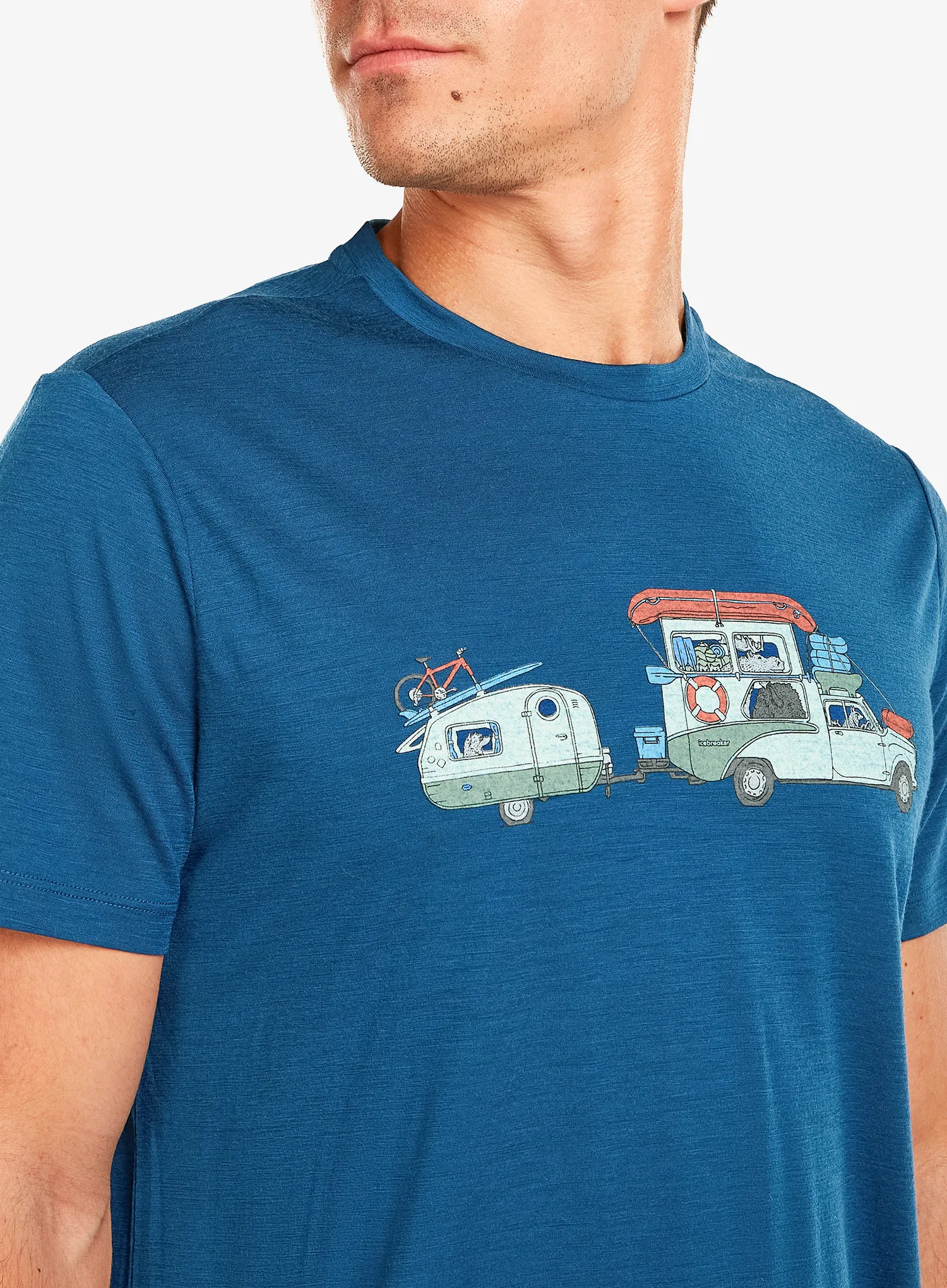 Merino triko Icebreaker Merino 150 Tech Lite SS Tee Transportage - atlantis