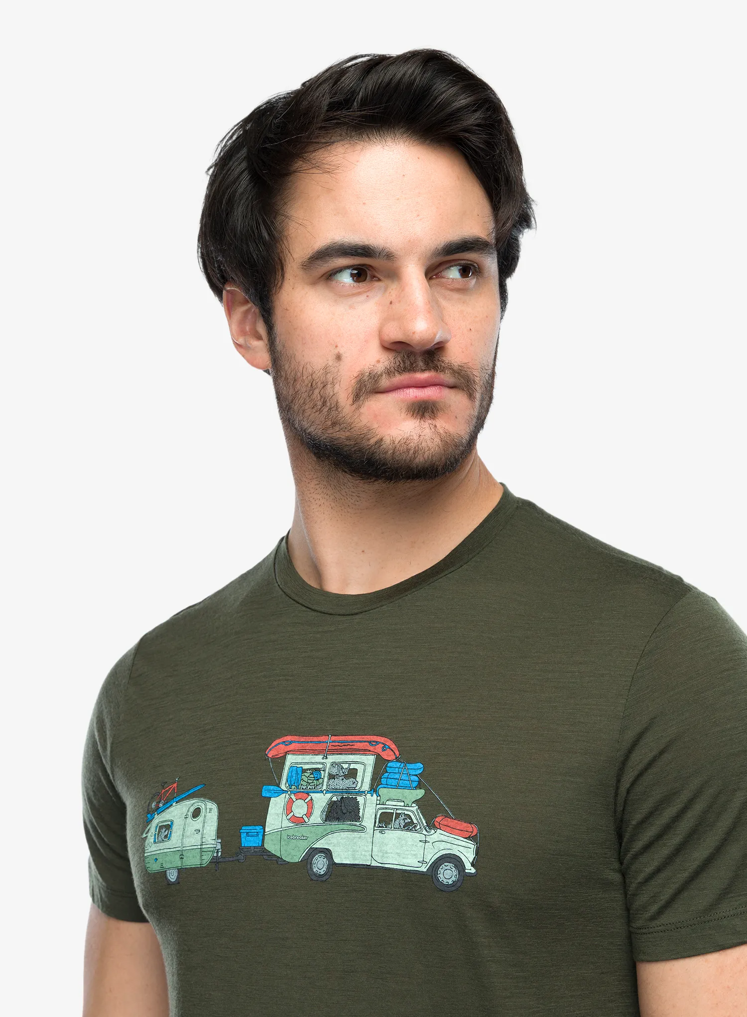 Merino triko Icebreaker Merino 150 Tech Lite SS Tee Transportage - dk loden