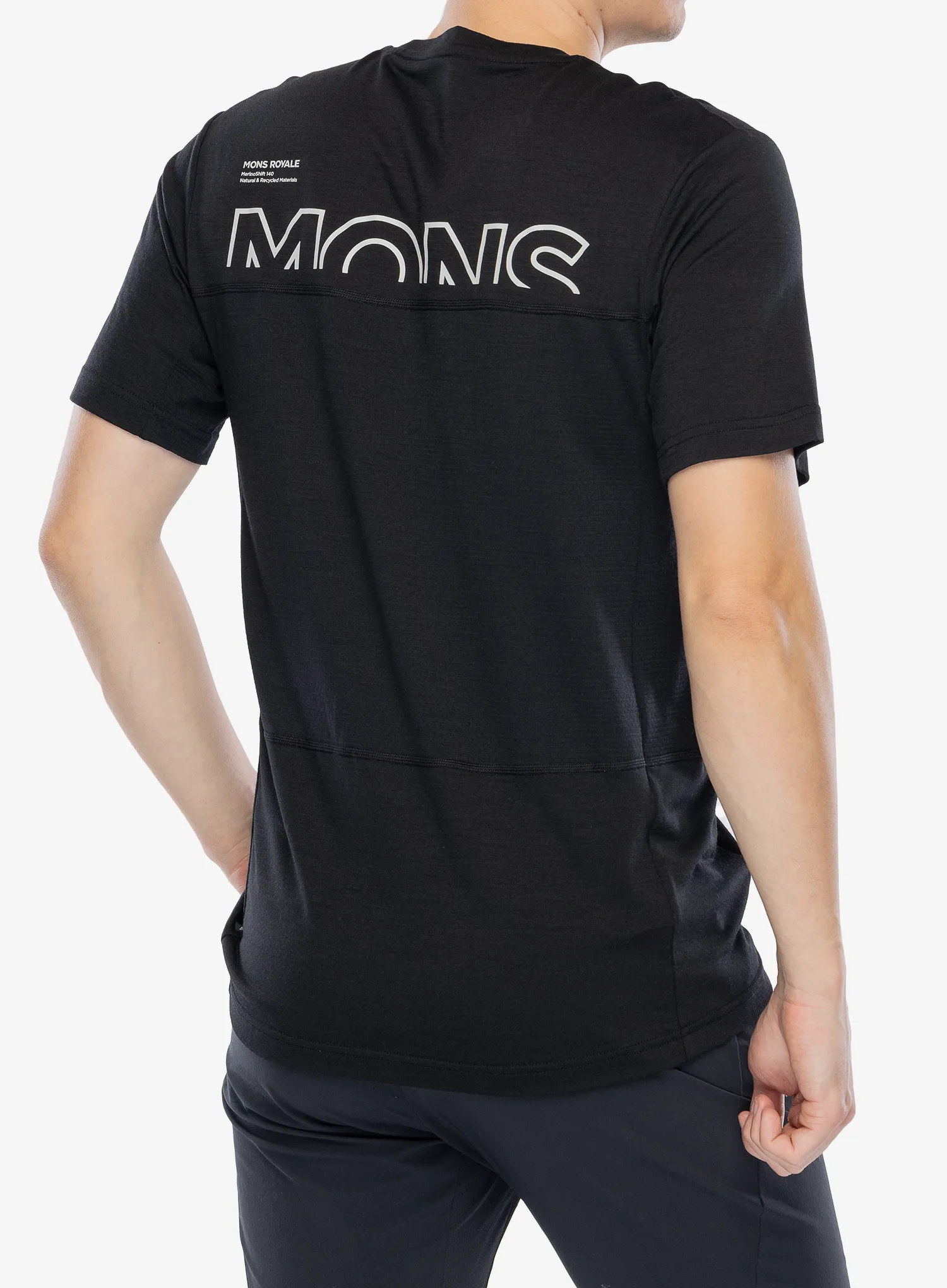 Merino triko Mons Royale Tarn Merino Shift T-Shirt - black