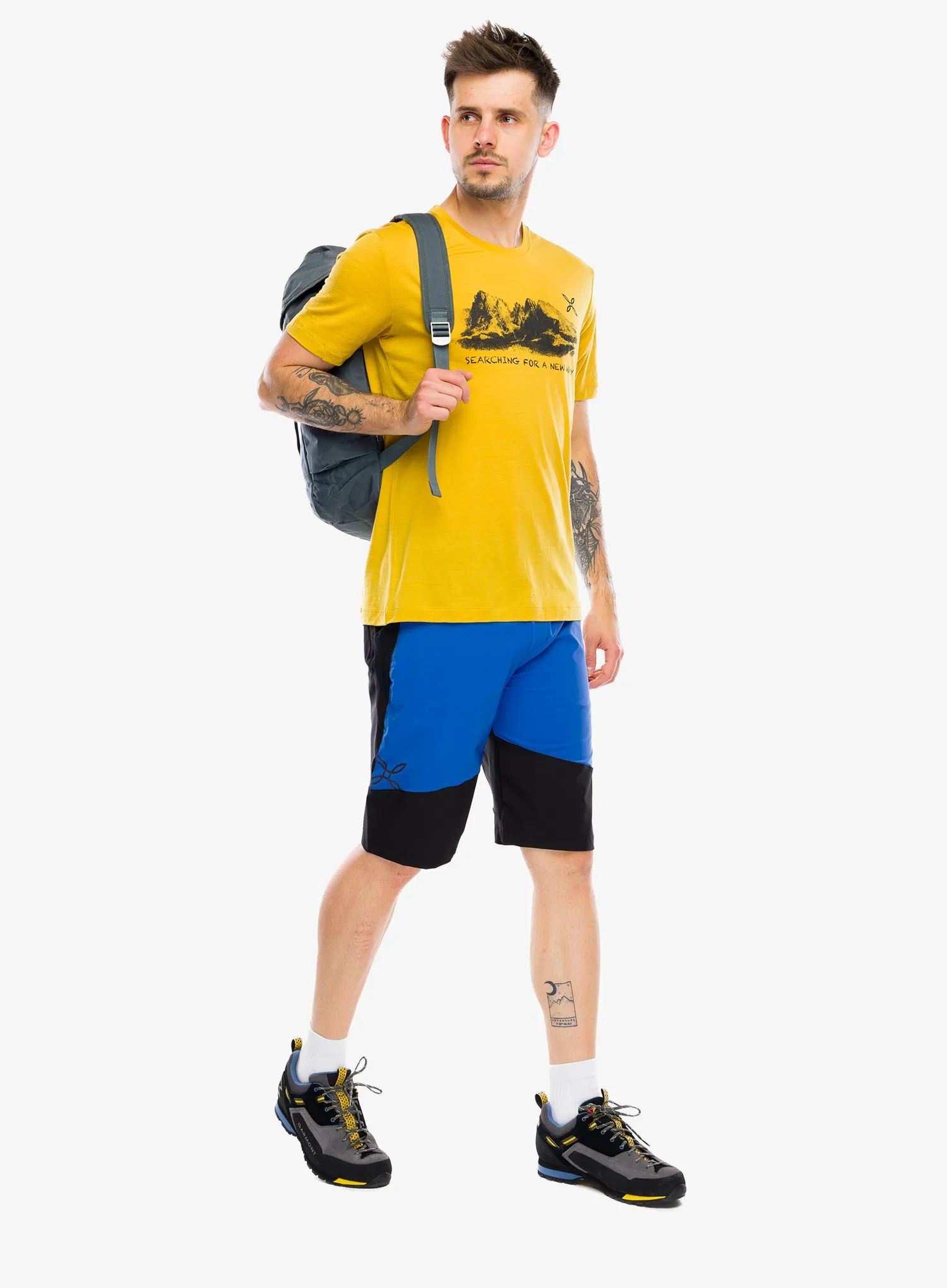Merino triko Montura Peaks Merino T-Shirt - mustard