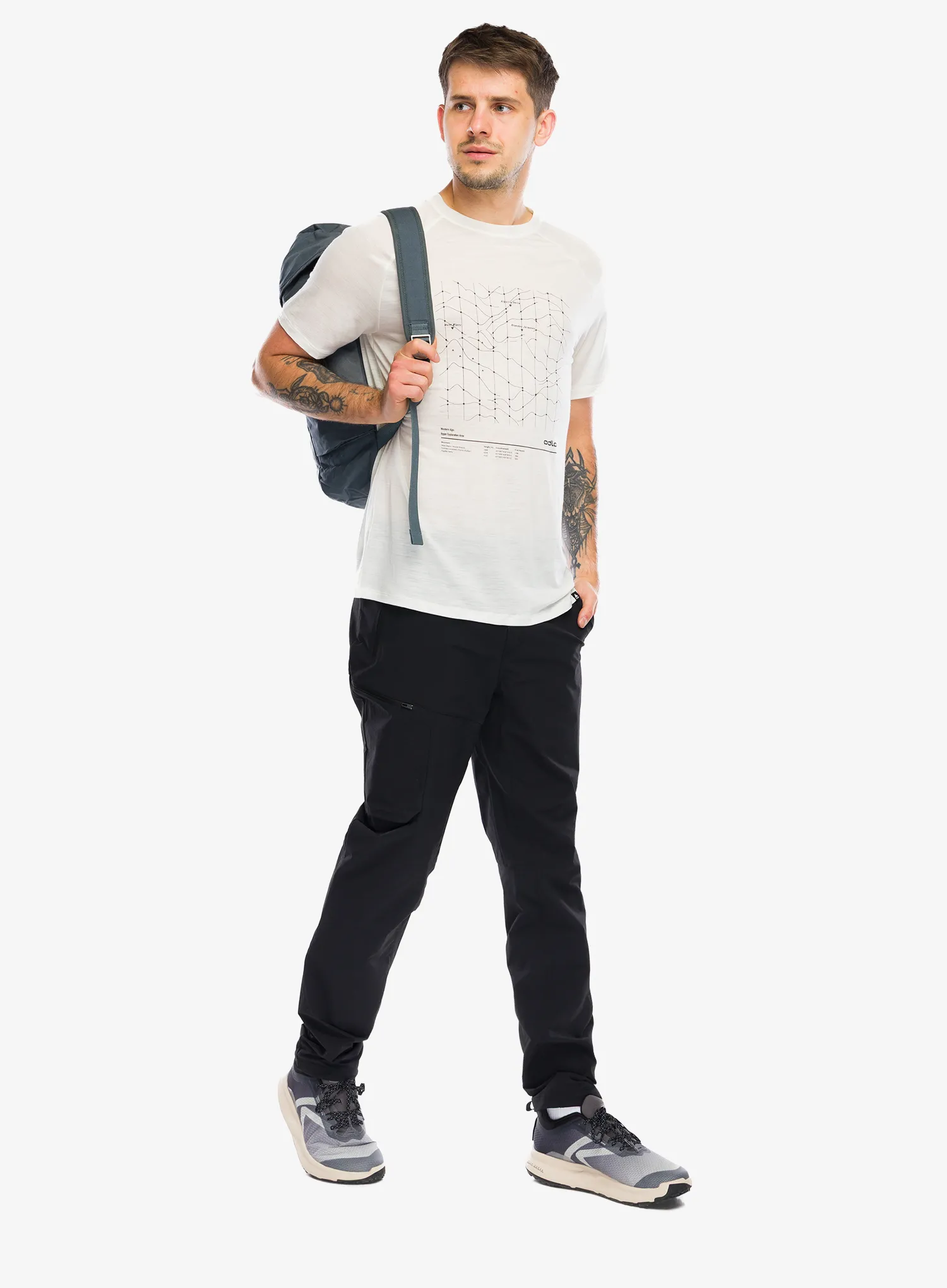 Merino triko Odlo Merino Tencel Hyper Map Crew Neck S/S - gardenia