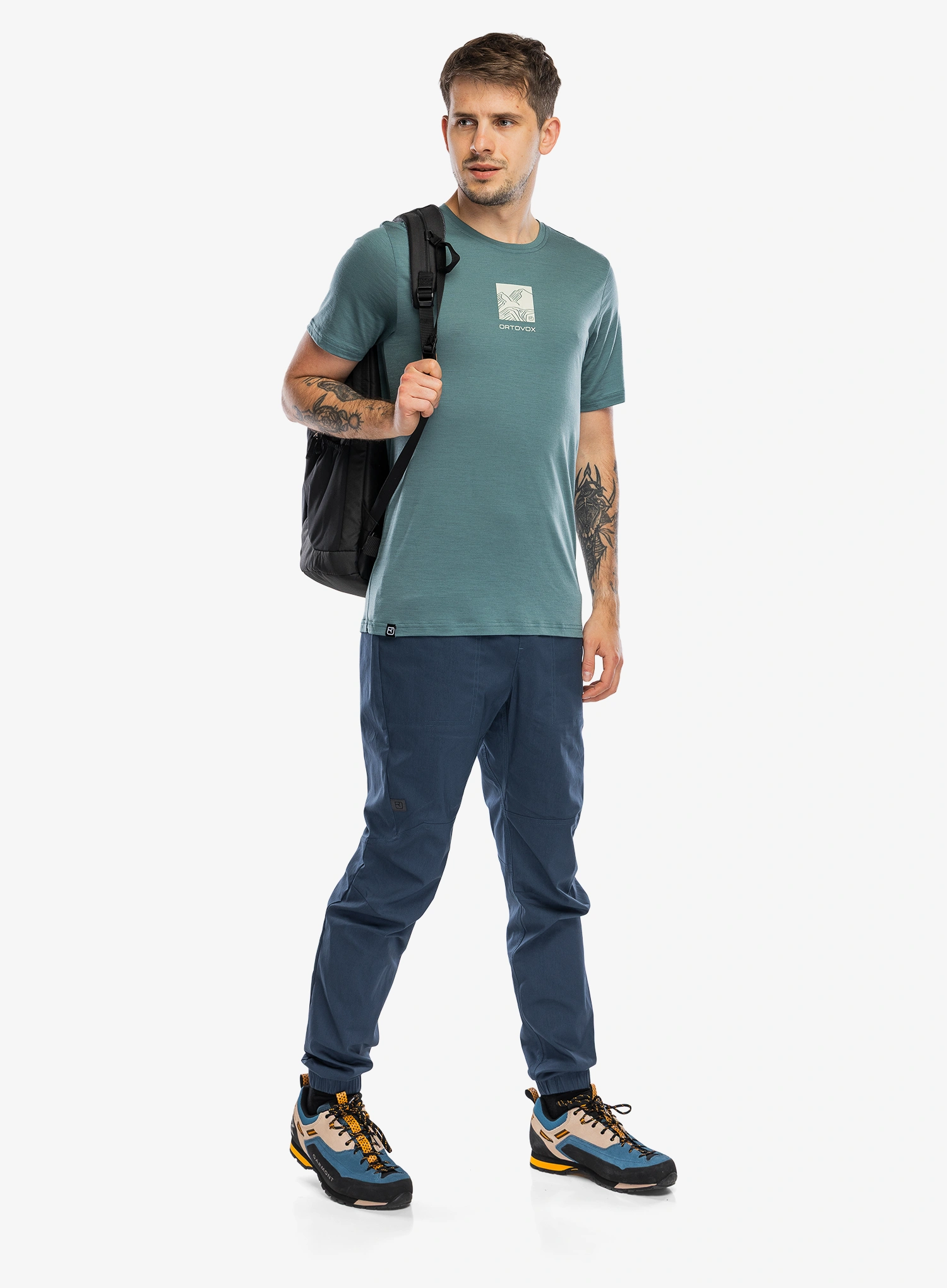 Merino triko Ortovox 120 Cool Tec Abstract TS - arctic grey