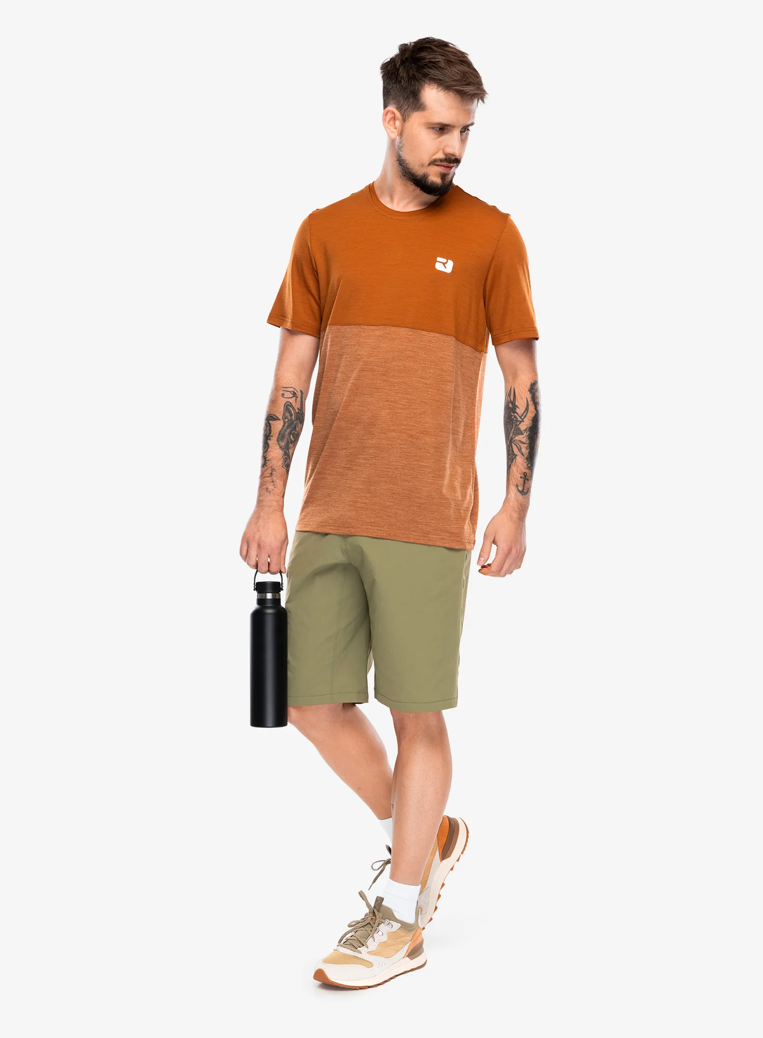 Merino triko Ortovox 150 Cool Logo TS - bristle brown