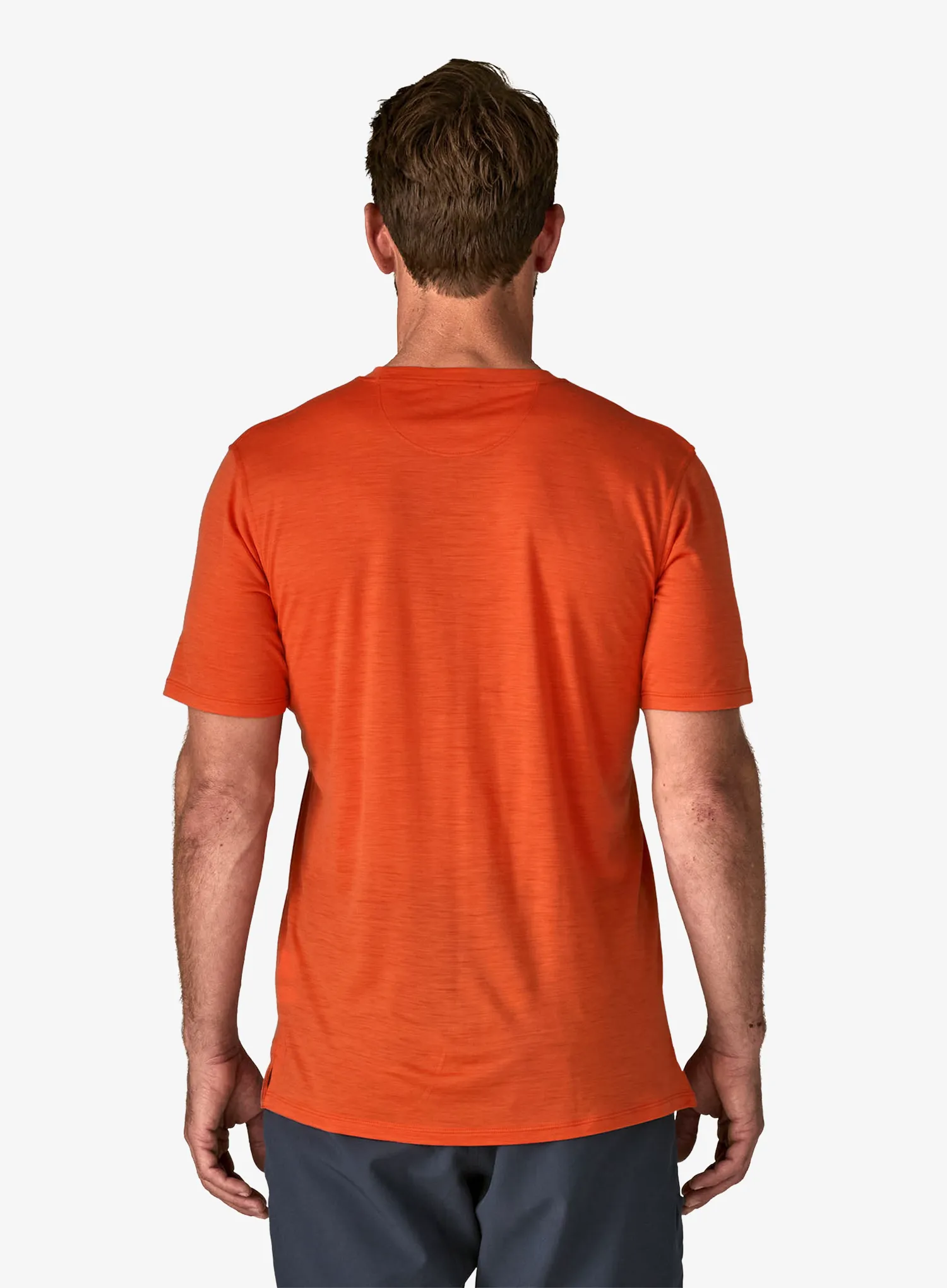 Merino triko Patagonia Cap Cool Merino Graphic Shirt - heritage header/coal orange