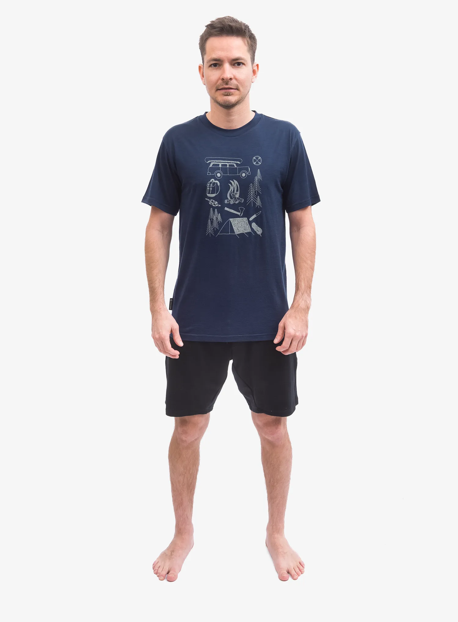 Merino triko Sensor Merino Active Outside Tee SS - deep blue