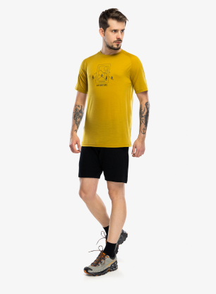 Merino triko Sensor Merino Air Say Yes Tee SS - mustard