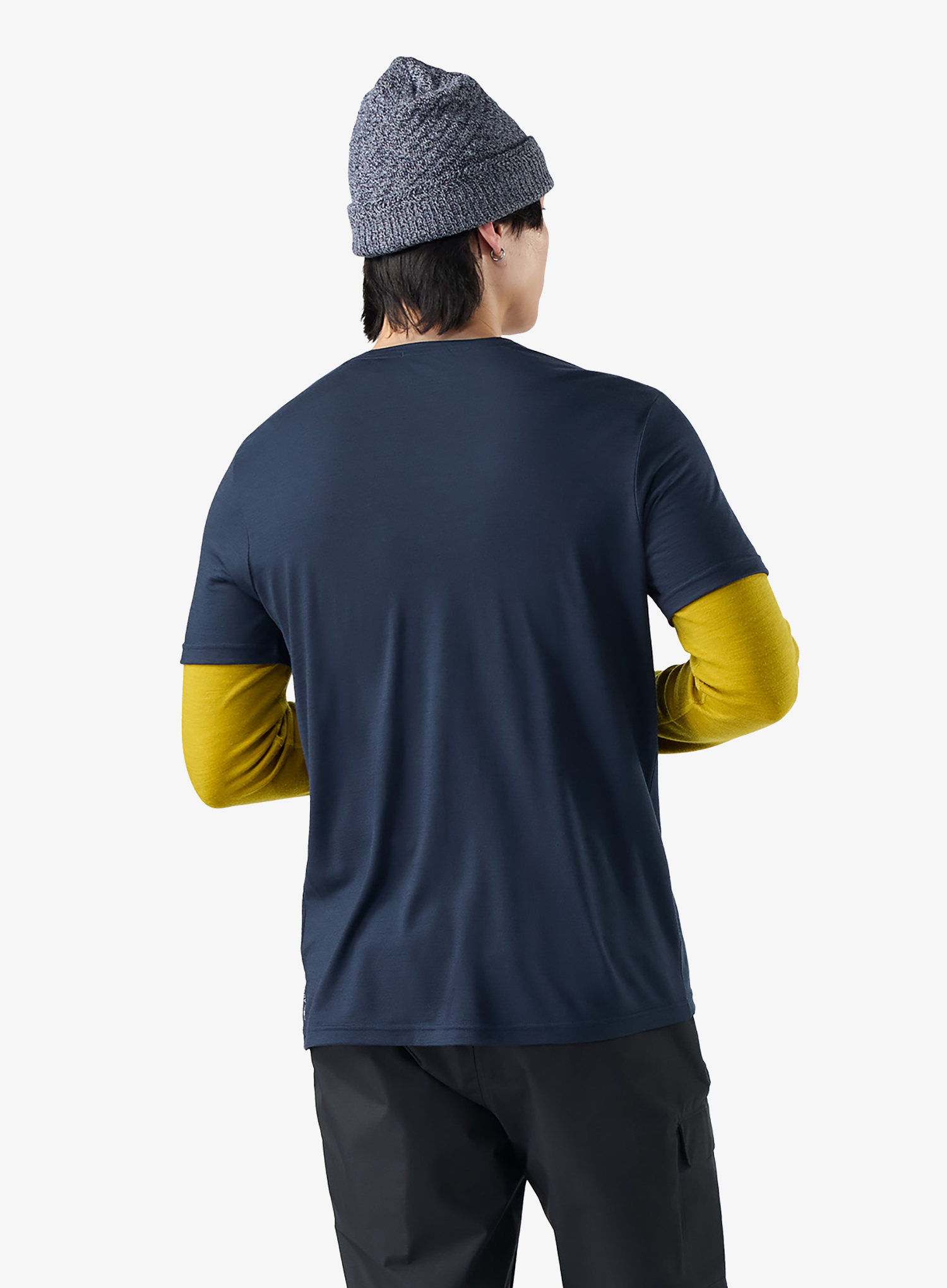 Merino triko Smartwool Alpine Trace Active Short Sleeve Graphic - deep navy