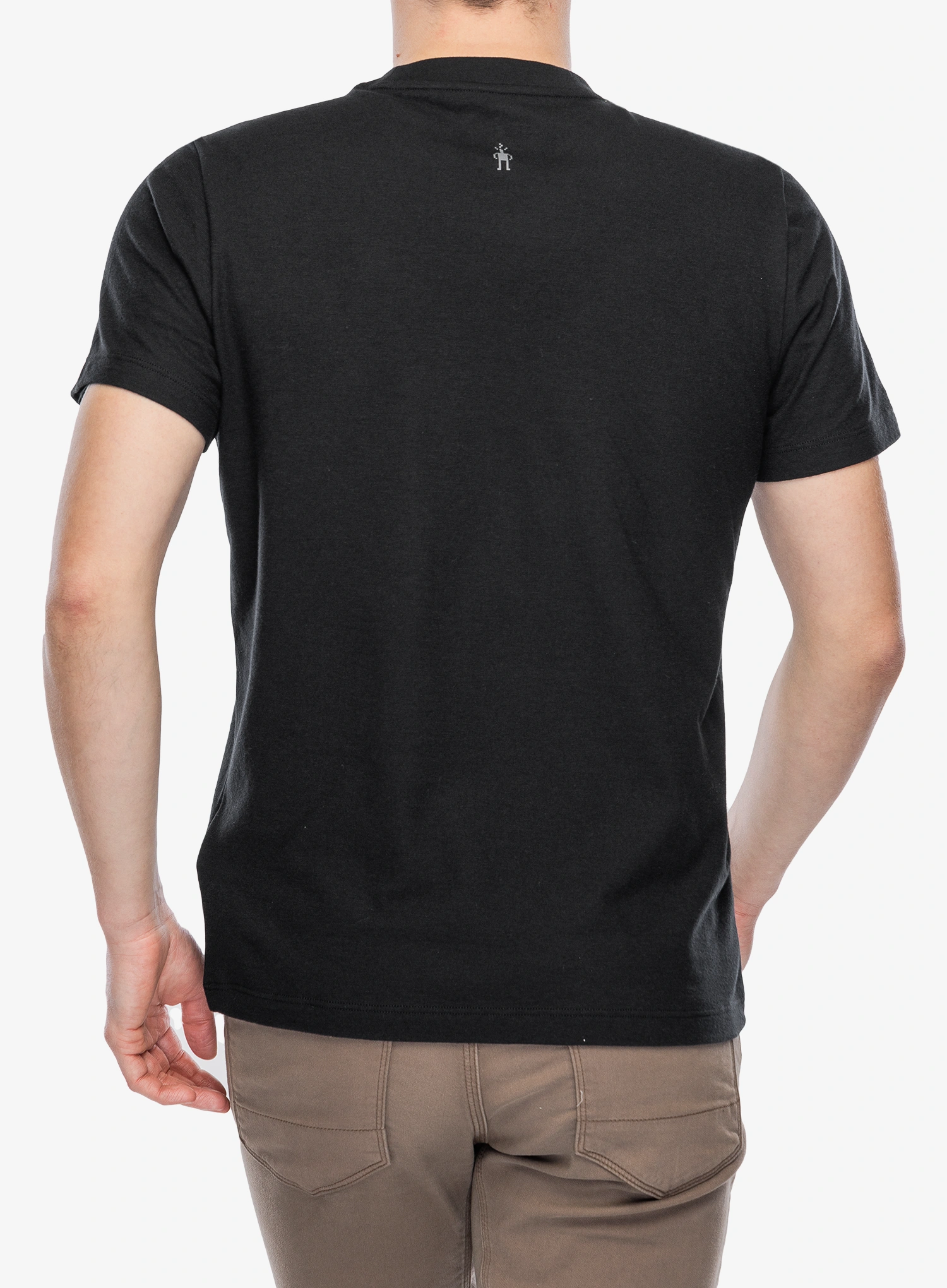 Merino triko Smartwool Mountain Horizon Short Sleeve Graphic Tee - black