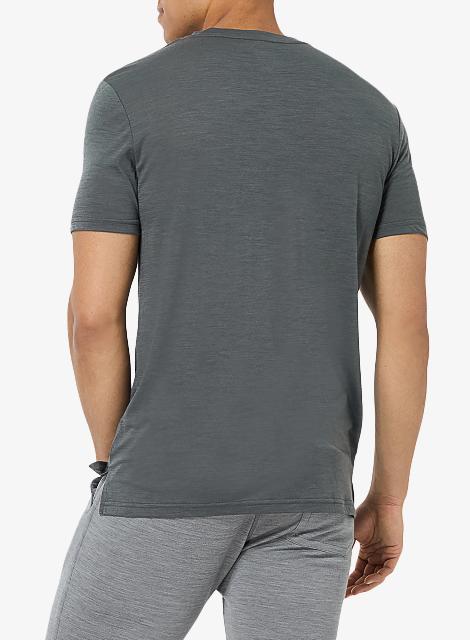 Merino triko Super.natural Ascenders Tee - dark shadow mel/feather grey