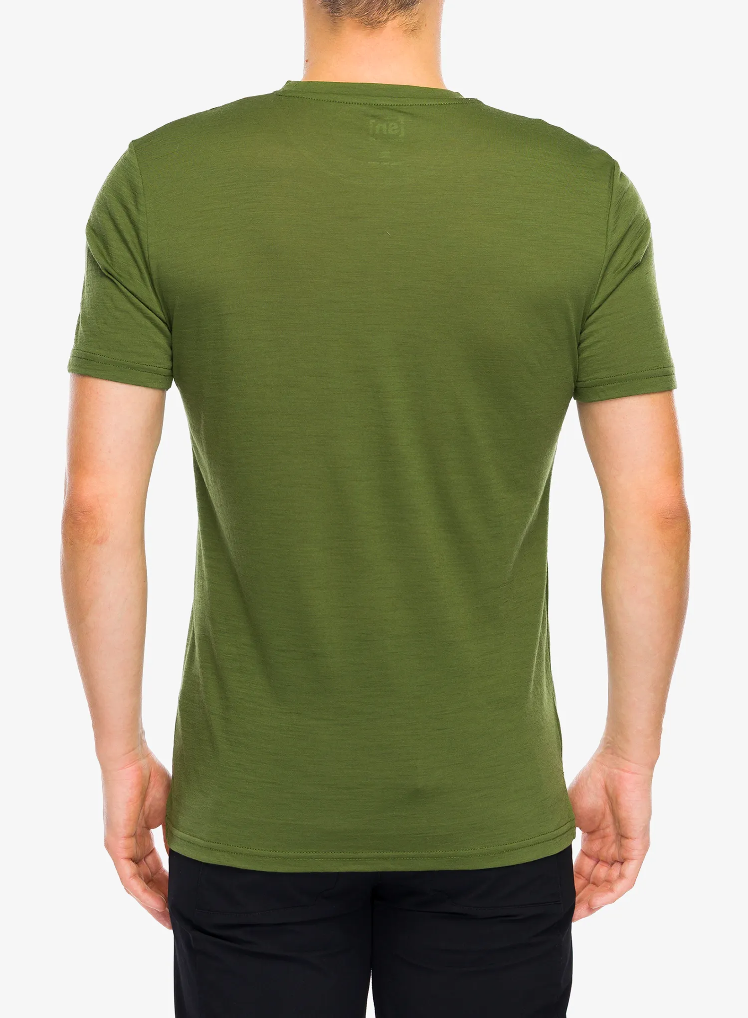 Merino triko Super.natural Bicycle Nomad Tee - chive/jet black