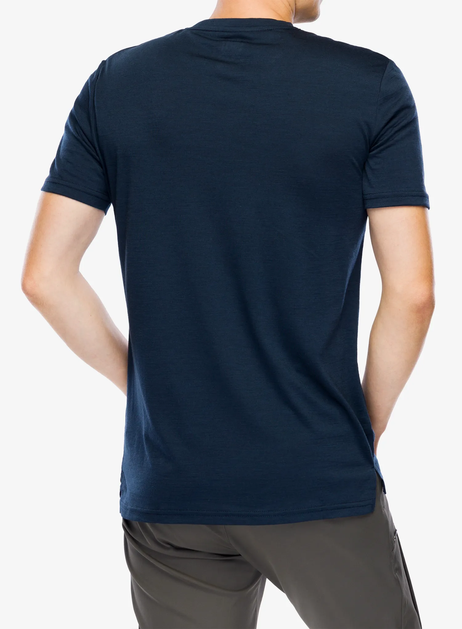 Merino triko Super.natural Bio J 7 Peaks Tee - blueberry/feather grey