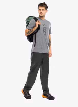 Merino triko Super.natural Carabineri Tee - c.mere grey mel/c.mere gry mel