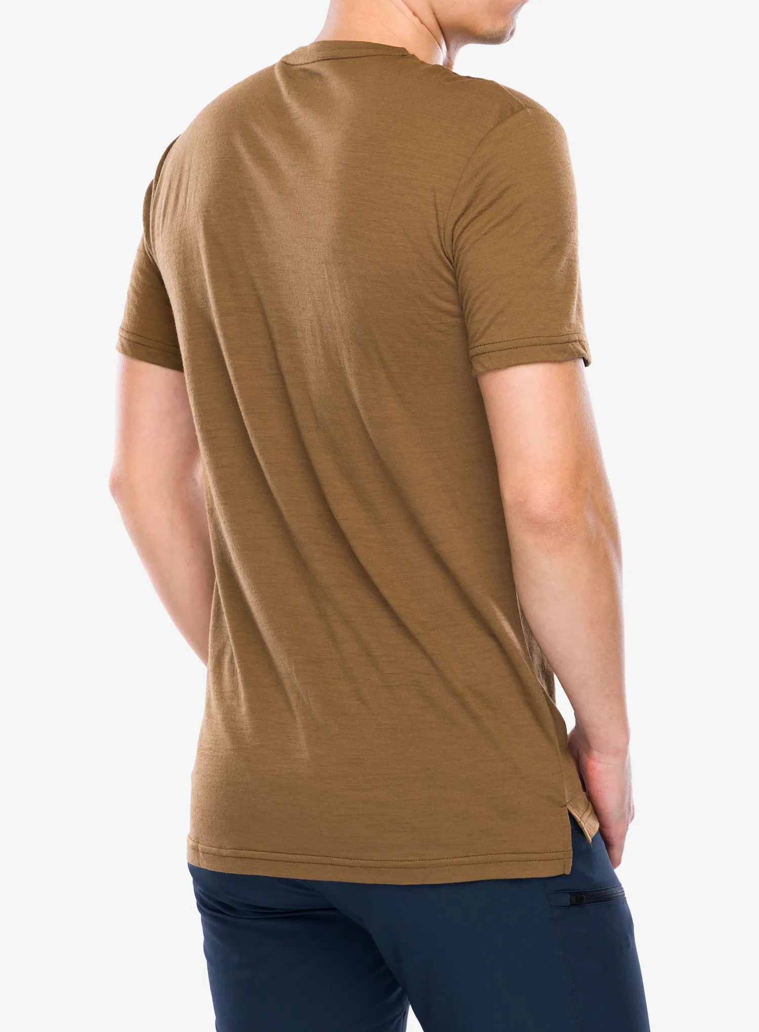 Merino triko Super.natural Carabineri Tee - kangaroo/jet black
