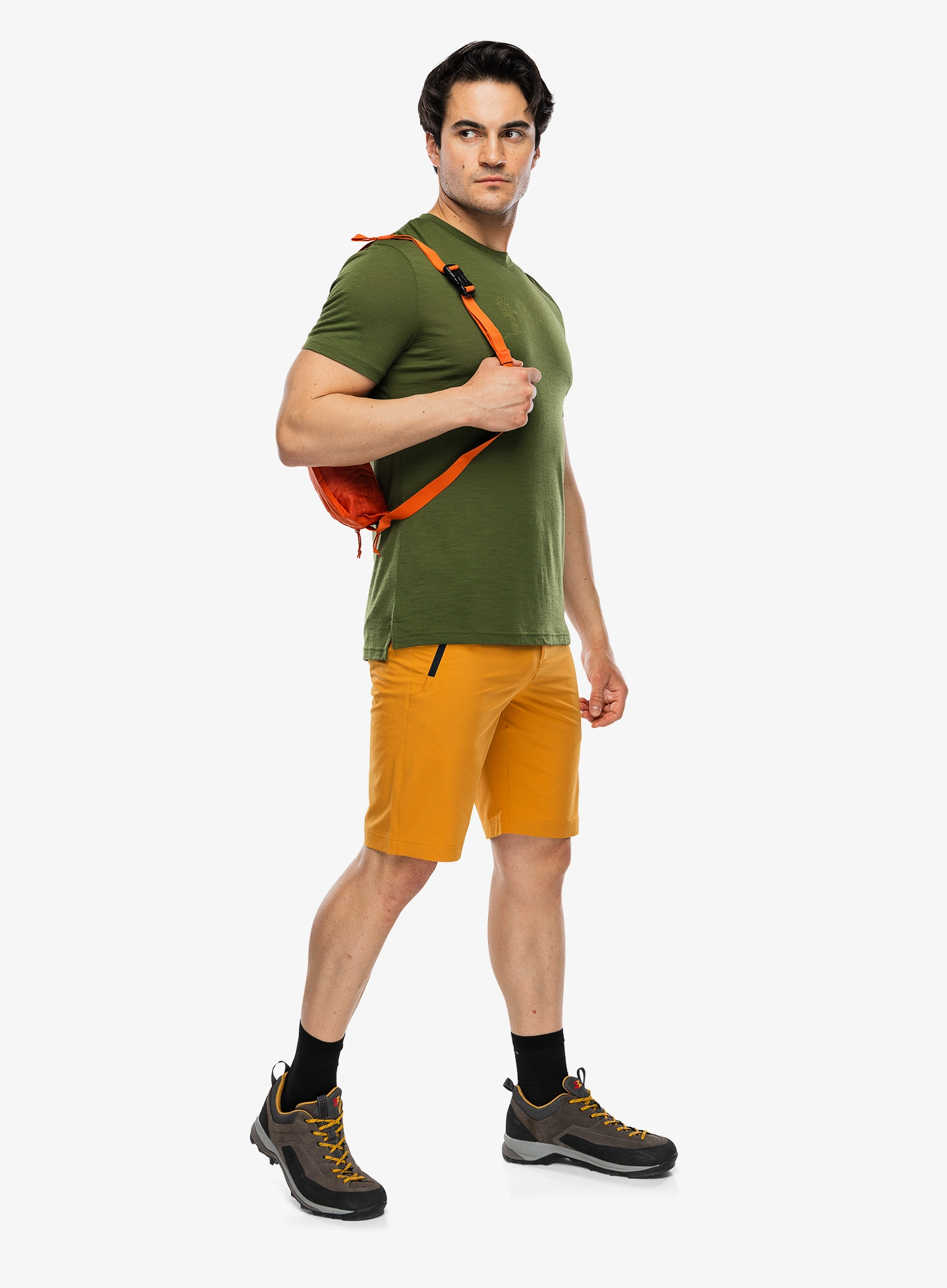 Merino triko Super.natural Hiking Tee - shive/dried tobacco