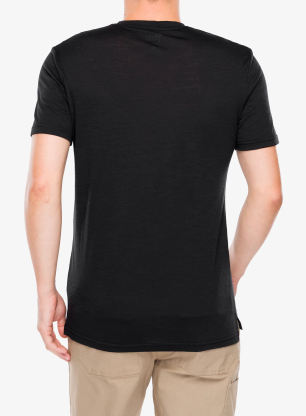 Merino triko Super.natural Jumping Jack Tee - jet black/feather grey