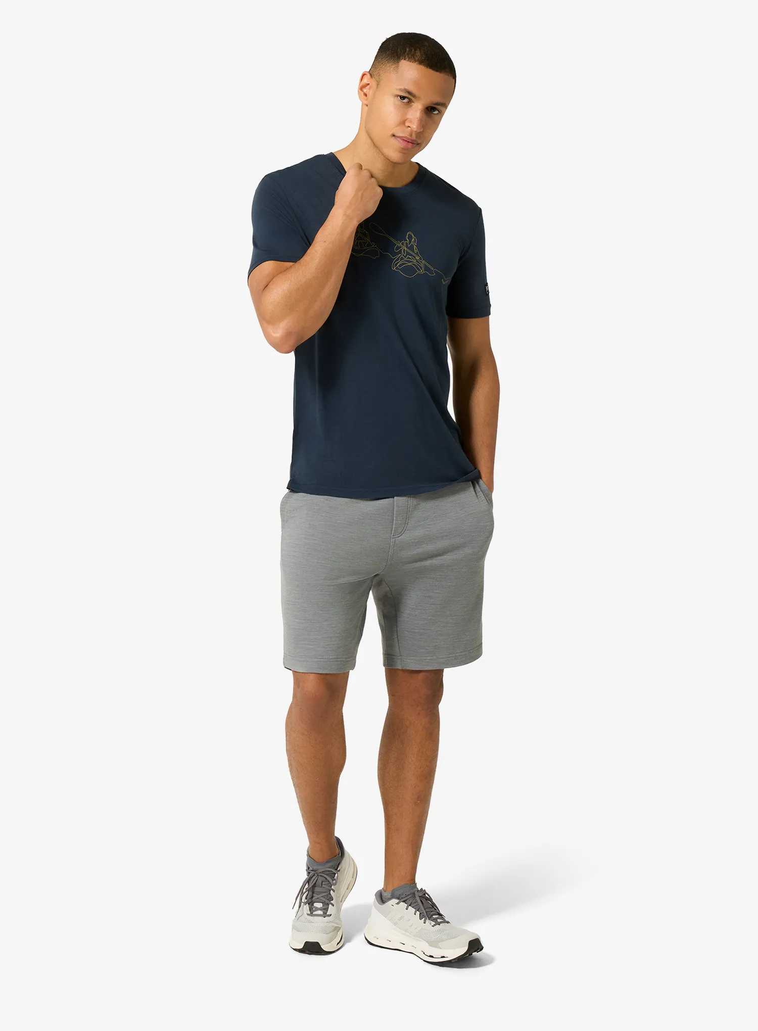Merino triko Super.natural Kanulines Tee - blueberry/dried tobacco