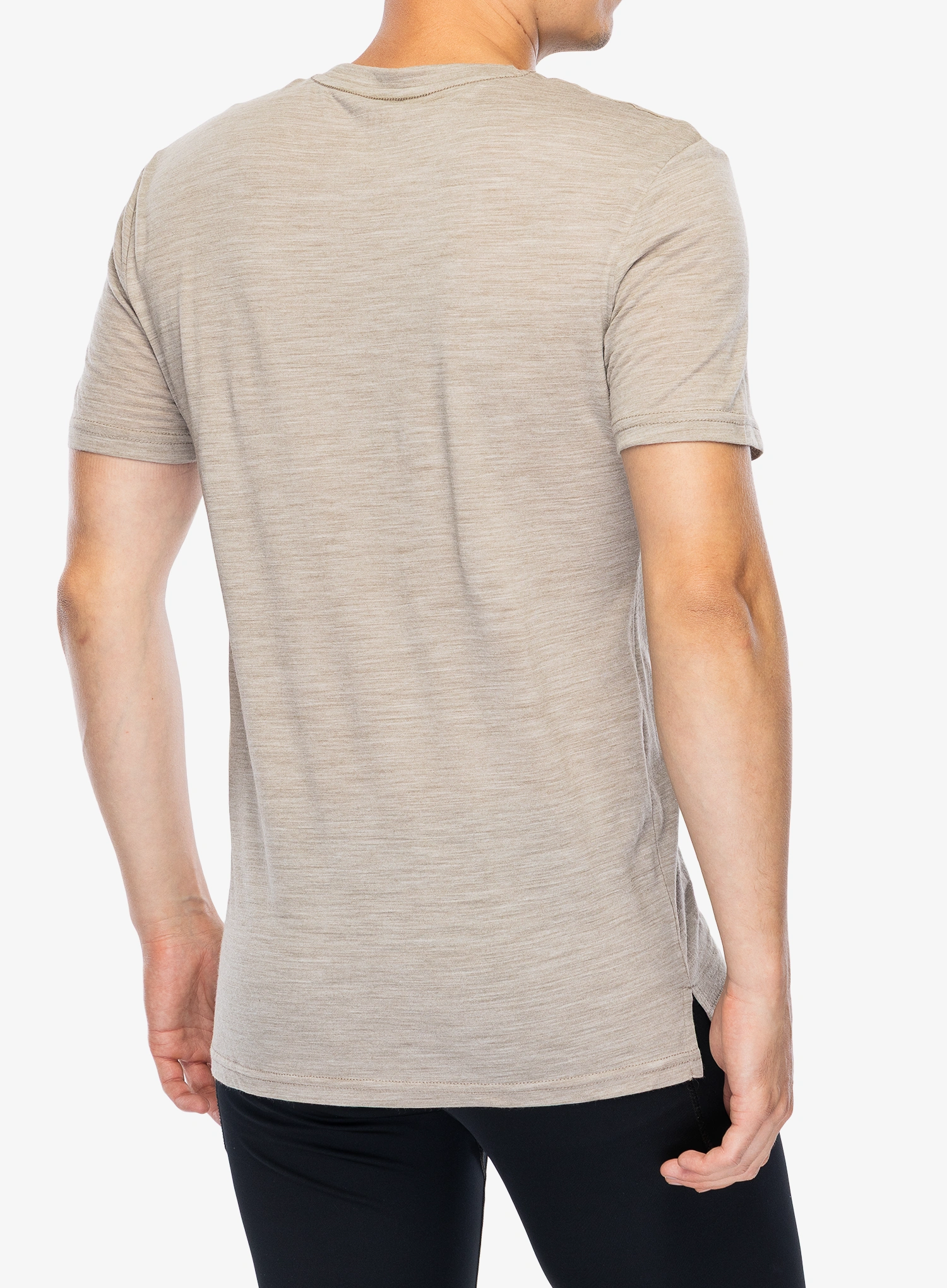 Merino triko Super.natural Mountain Trail Tee - v.kha mel/chieve/wht stone mel